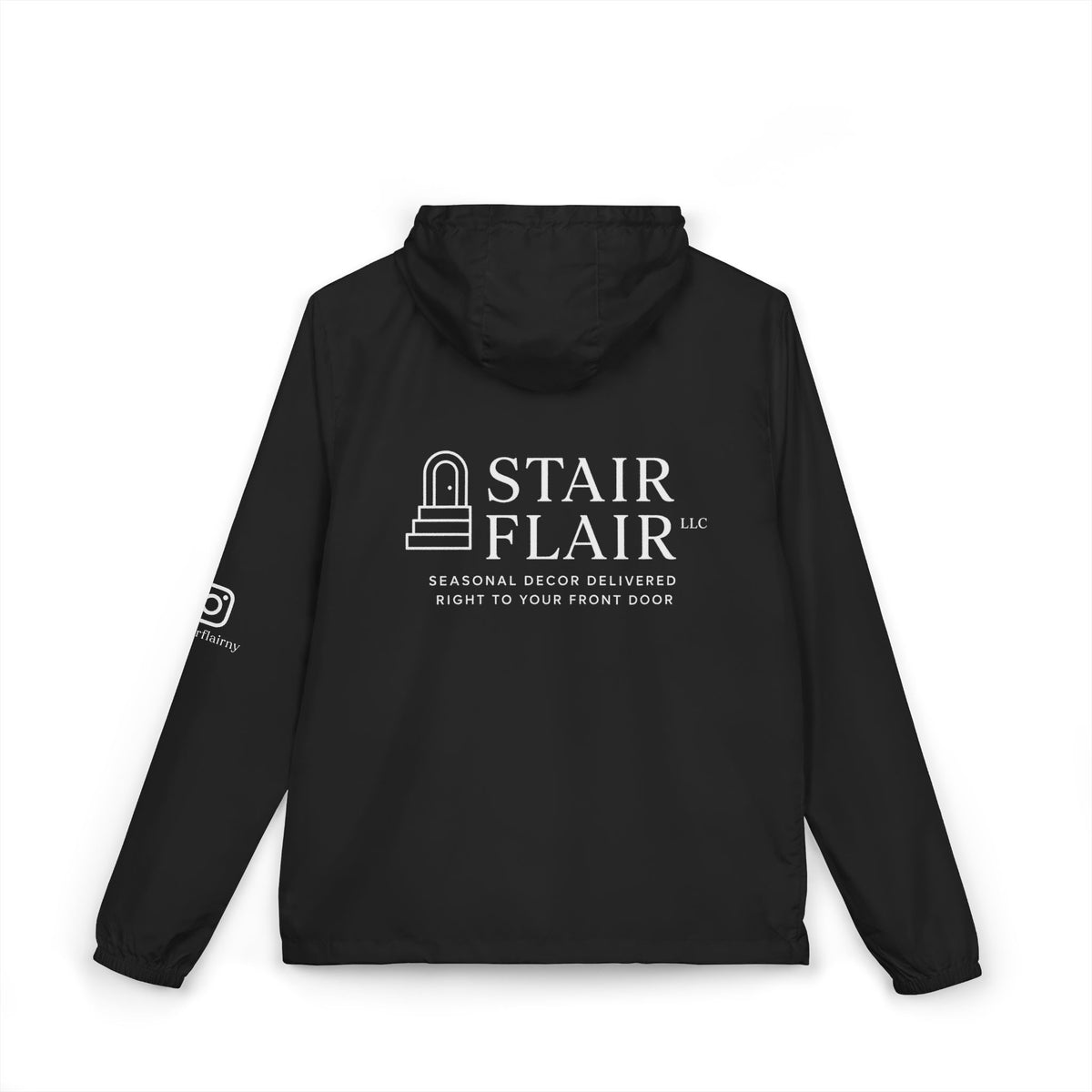 'Stair Flair' Windbreaker Jacket —Personalized- Lightweight Full-Zip Hooded Windbreaker