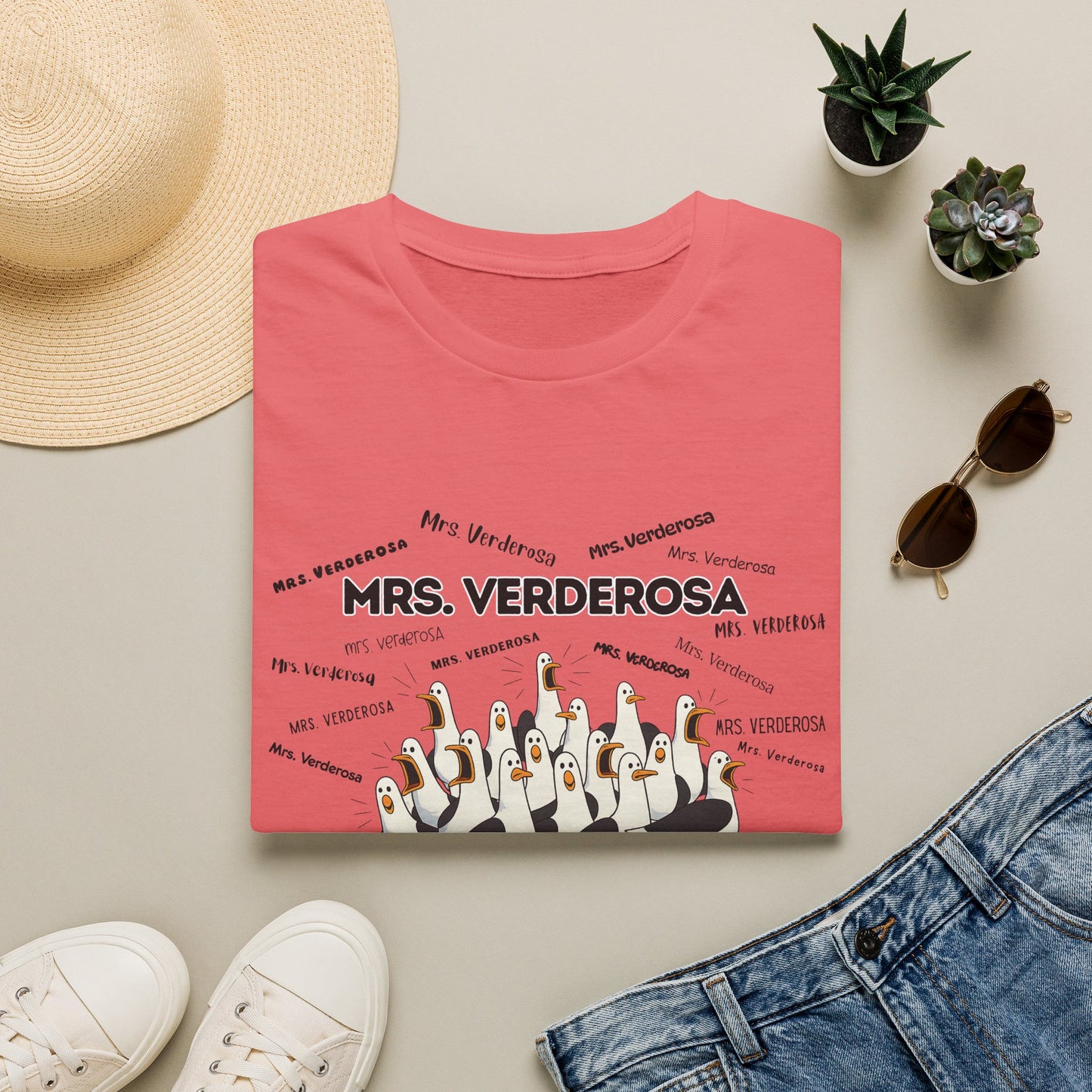 Mrs. Verderosa- Seagull Crew Graphic T-Shirt — Personalized
