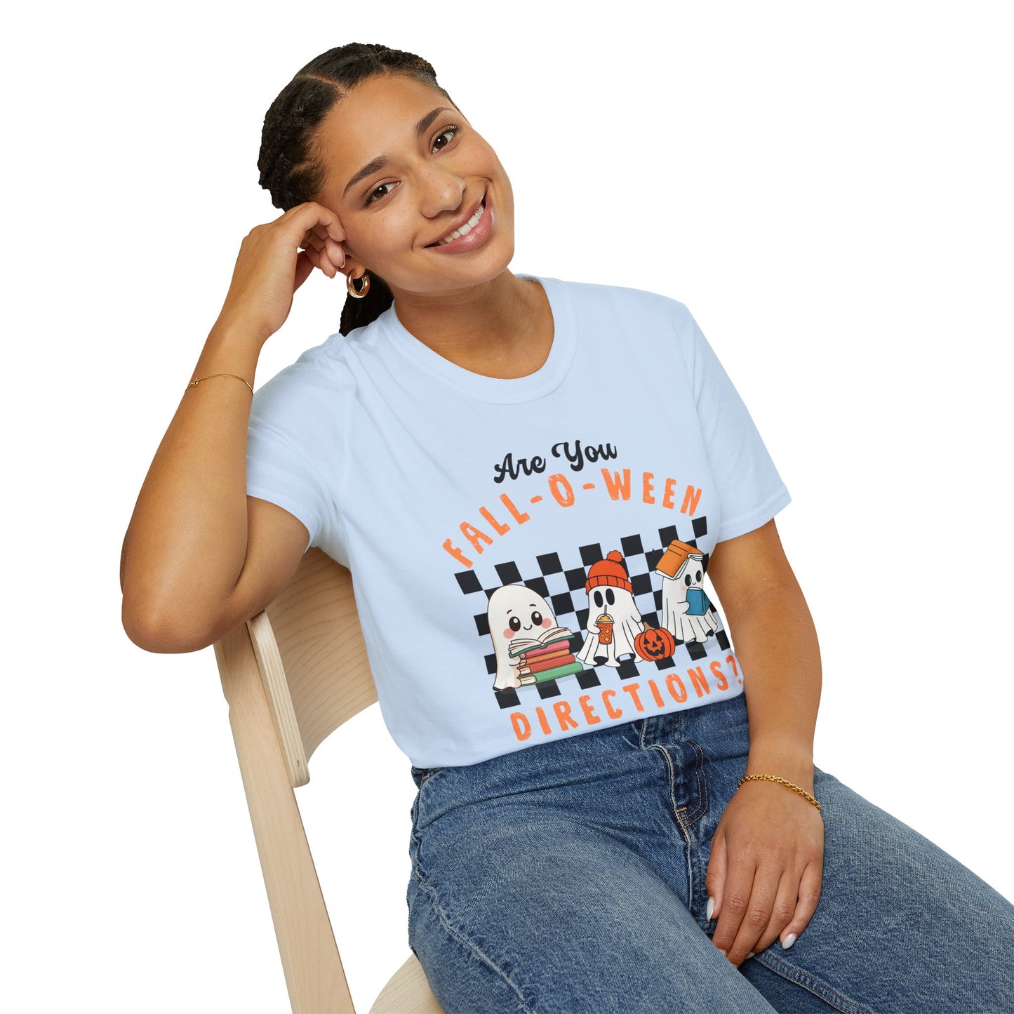 Whimsical Fall-O-Ween Teacher T-Shirt - Holiday- Softstyle Unisex Tee