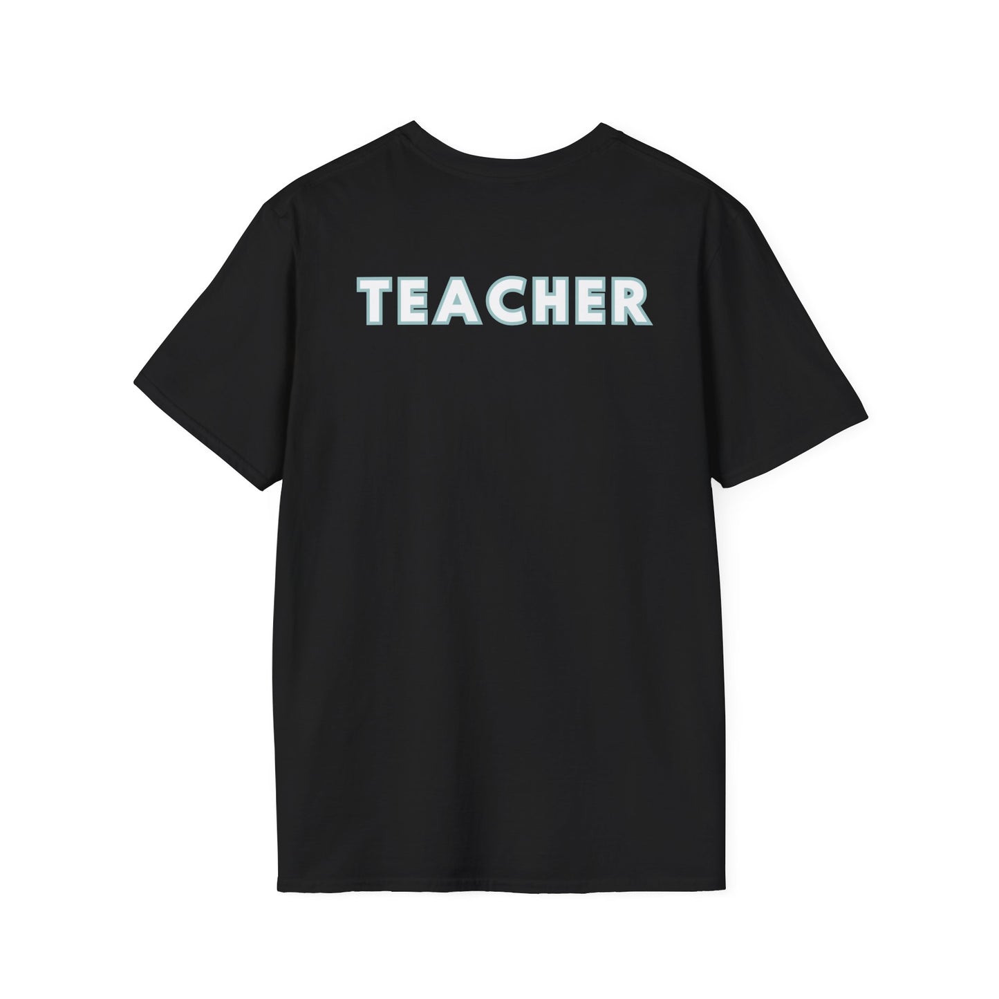Little Leaders Teacher w/ Backpack Design Unisex Softstyle T-Shirt