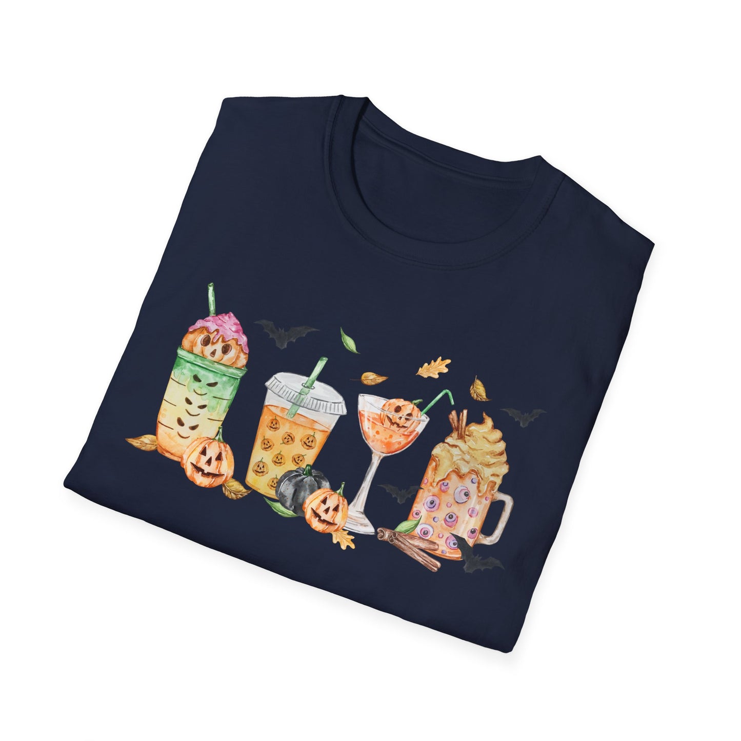 Halloween Beverage Themed T-Shirt- Unisex Softstlye