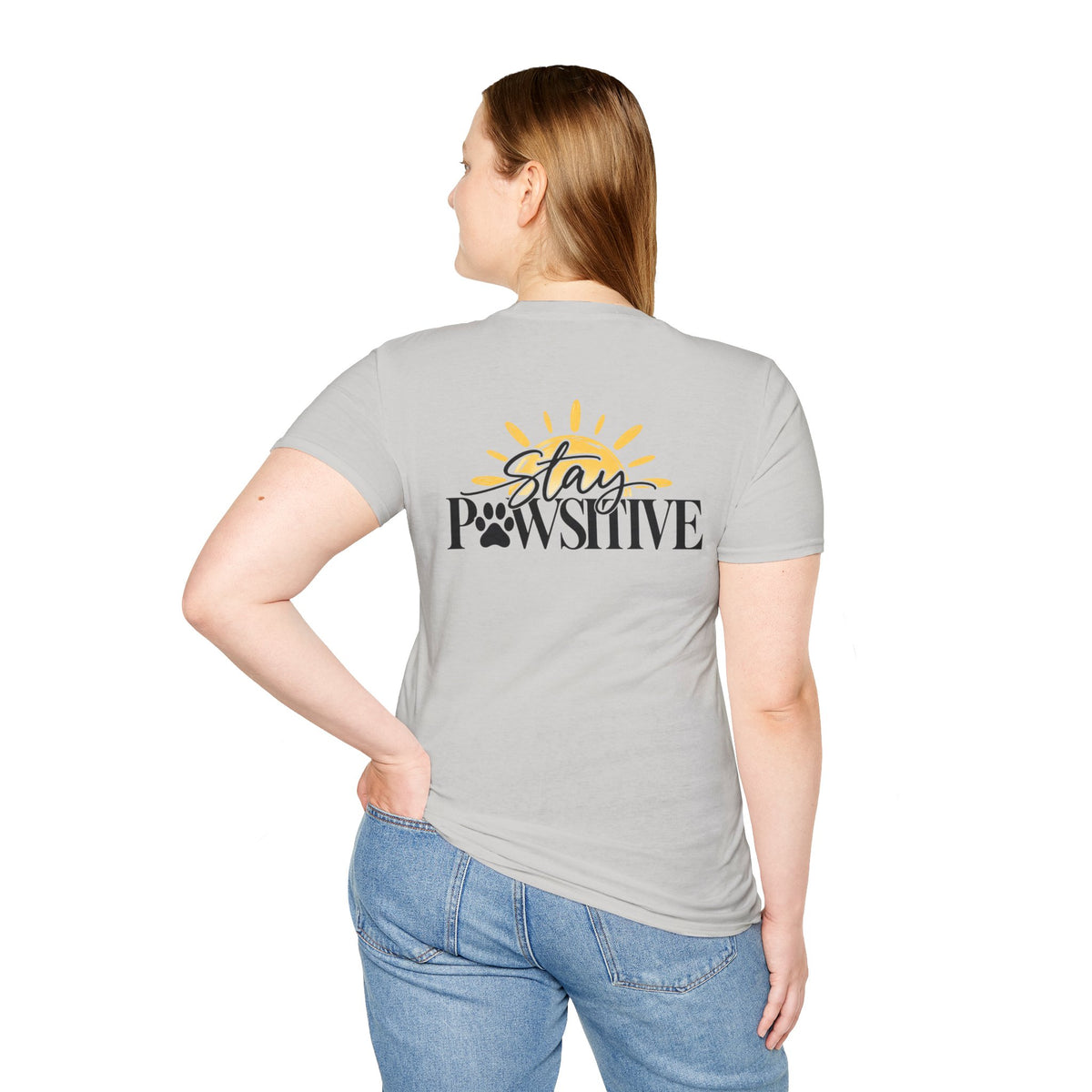 Hound & Home "Stay Pawsitive" — T-Shirt