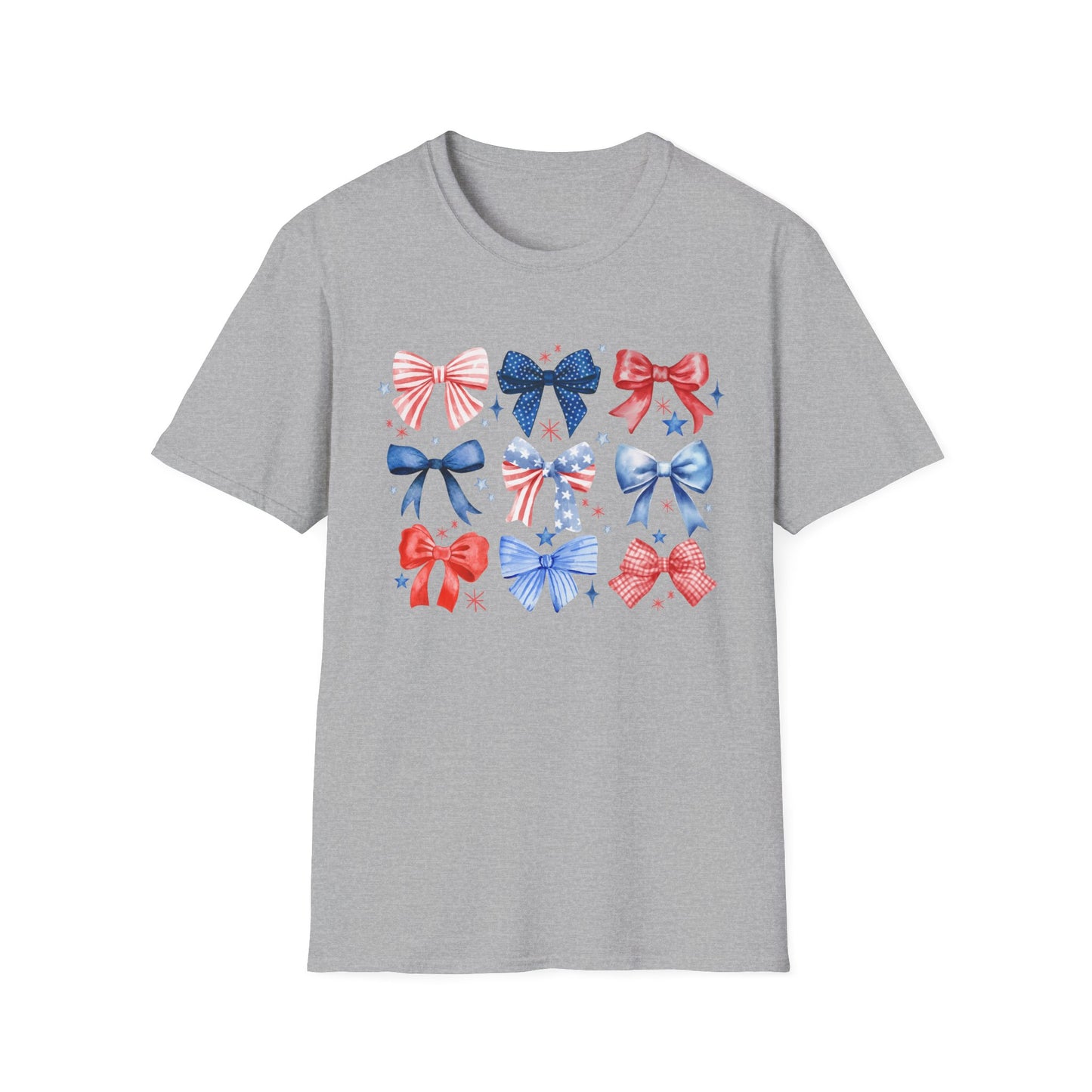 Patriotic Bow Graphic Tee for Celebrations- Holiday
