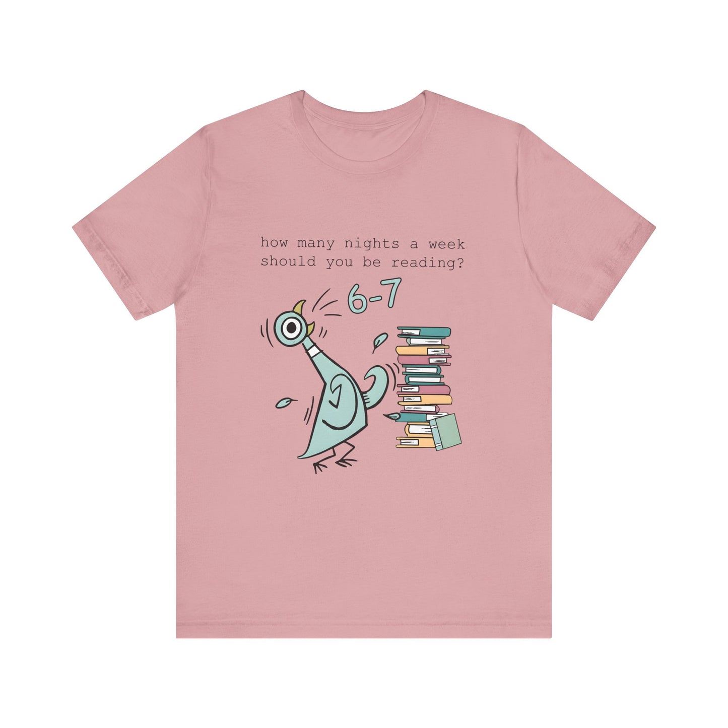 Pigeon Reading- 6 7 — Teacher Unisex T‑Shirt