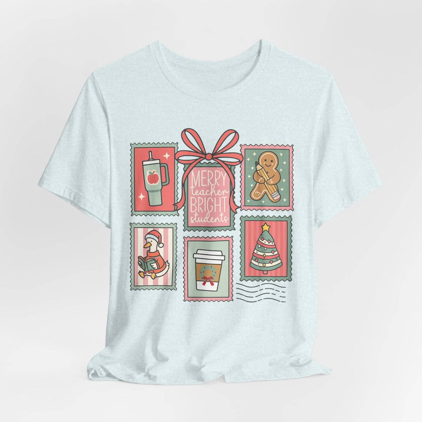 Merry Teacher, Bright Students— Christmas Unisex T‑Shirt