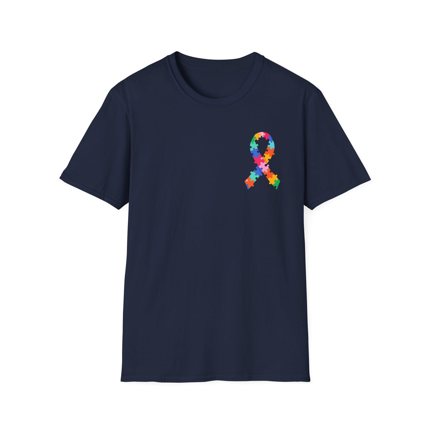 Autism Puzzle Piece & Ribbon T-Shirt — Awareness Collection