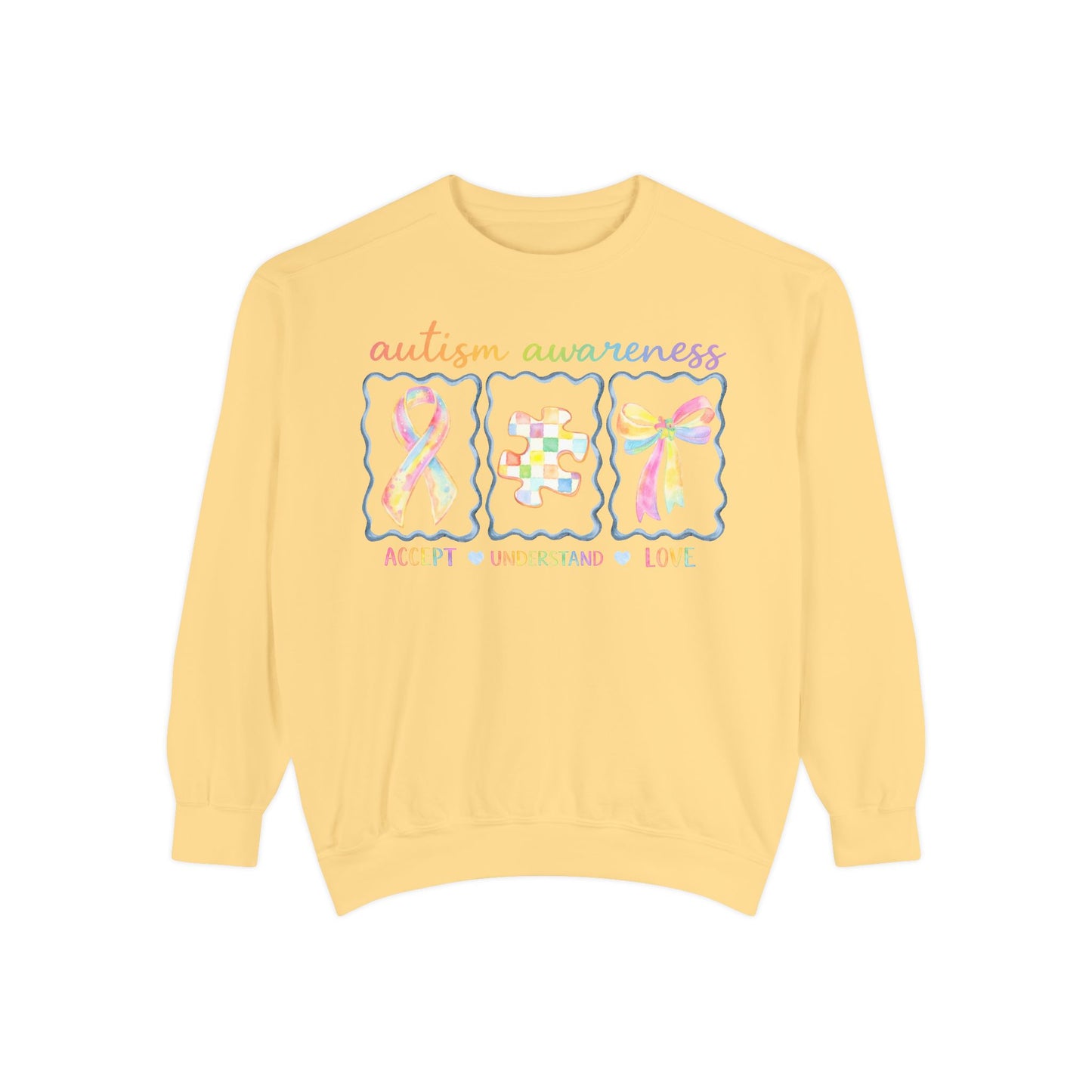 Autism Awareness Sweatshirt — "Accept Understand Love"