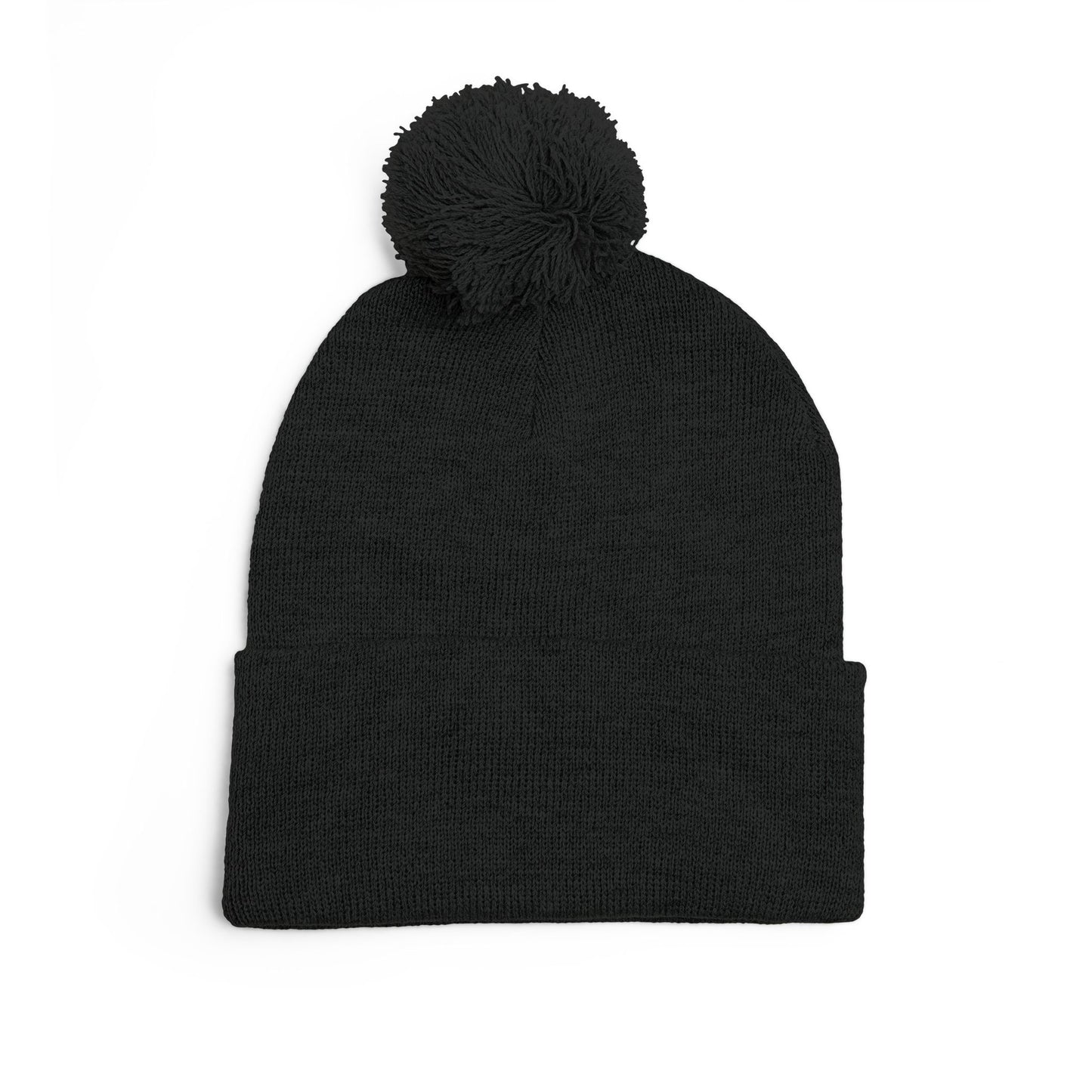 Merry Everything Pom-Pom Beanie — Embroidered Christmas Knit Cap