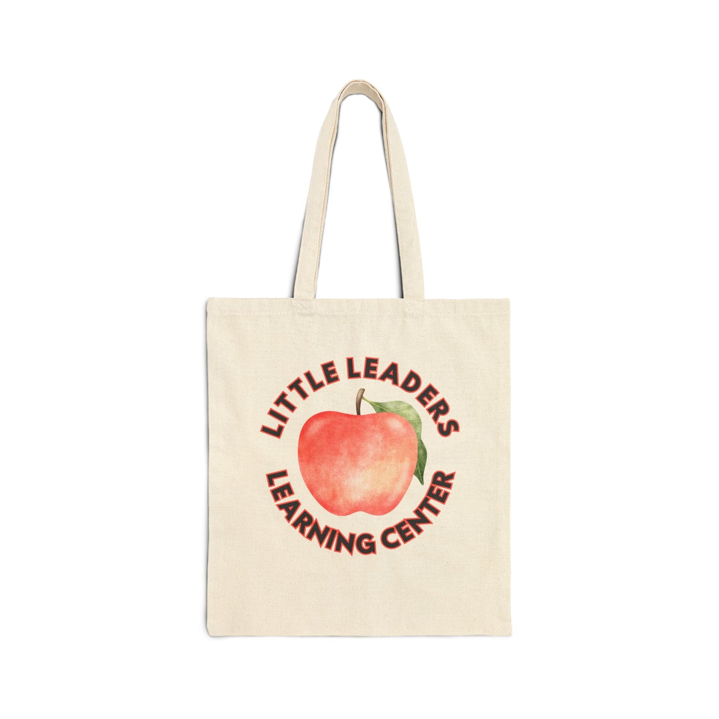 Little Leaders w/ Apple Design Cotton Canvas Tote Bag