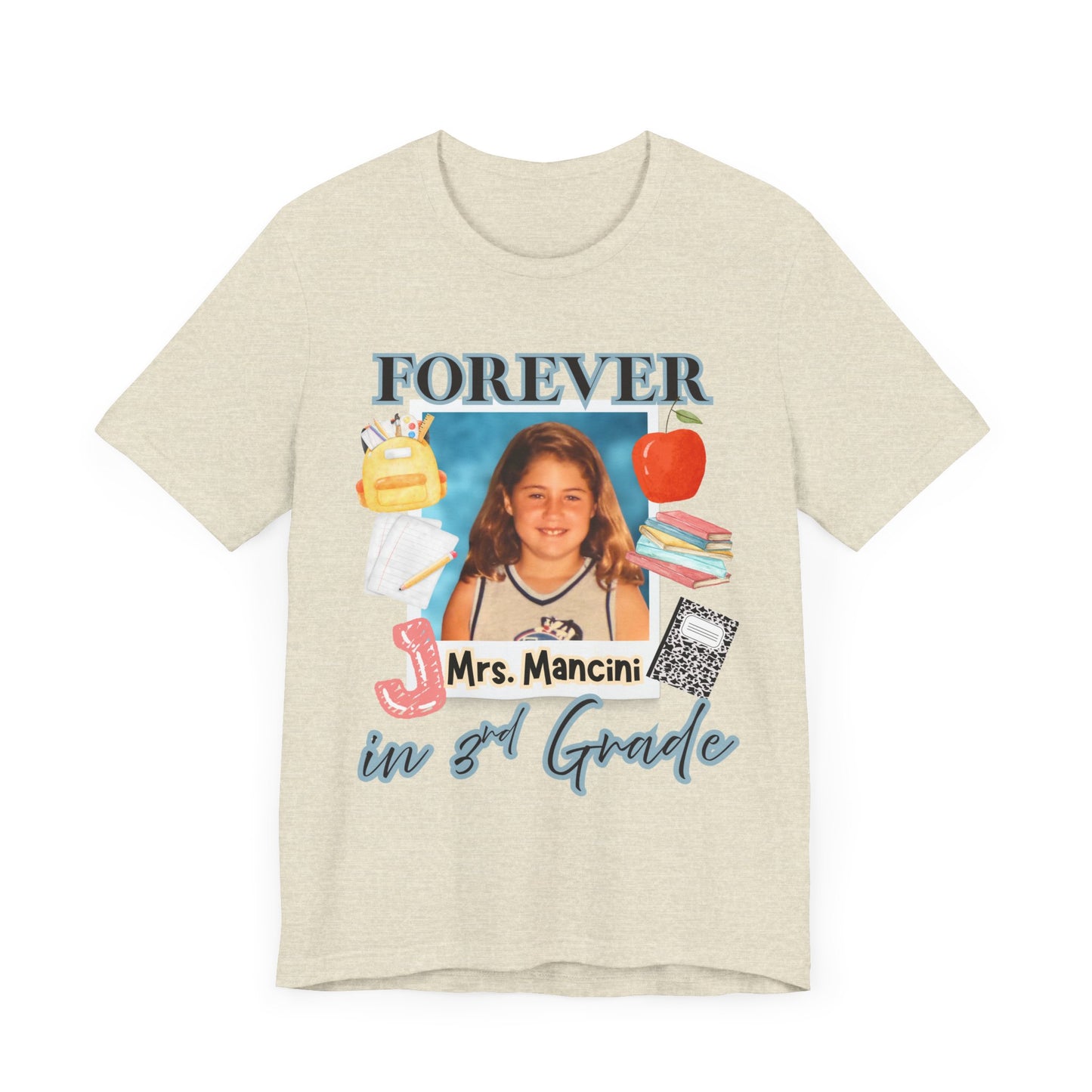 Jenna- Personalized Forever in 3rd Grade Teacher Tee - Personalized Unisex Jersey Shirt