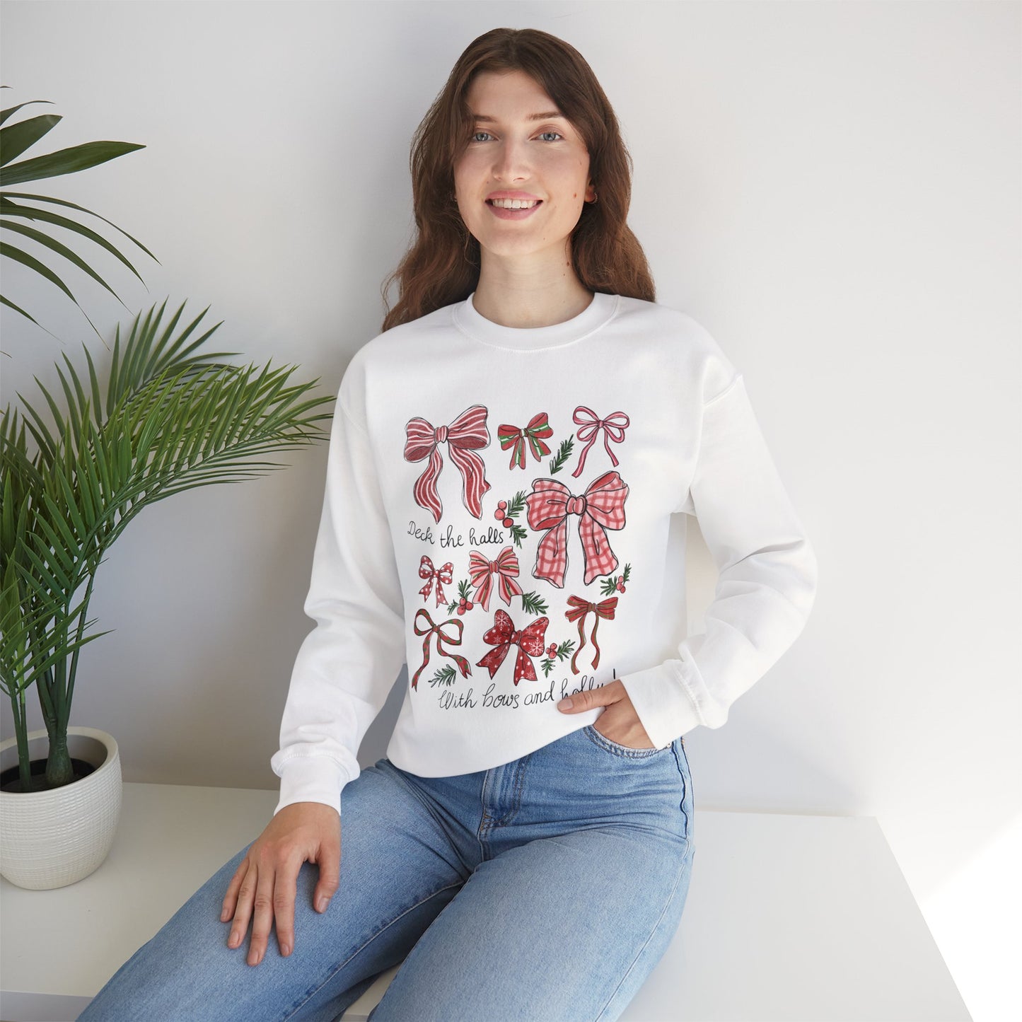 Holly Jolly Bows Christmas Crewneck