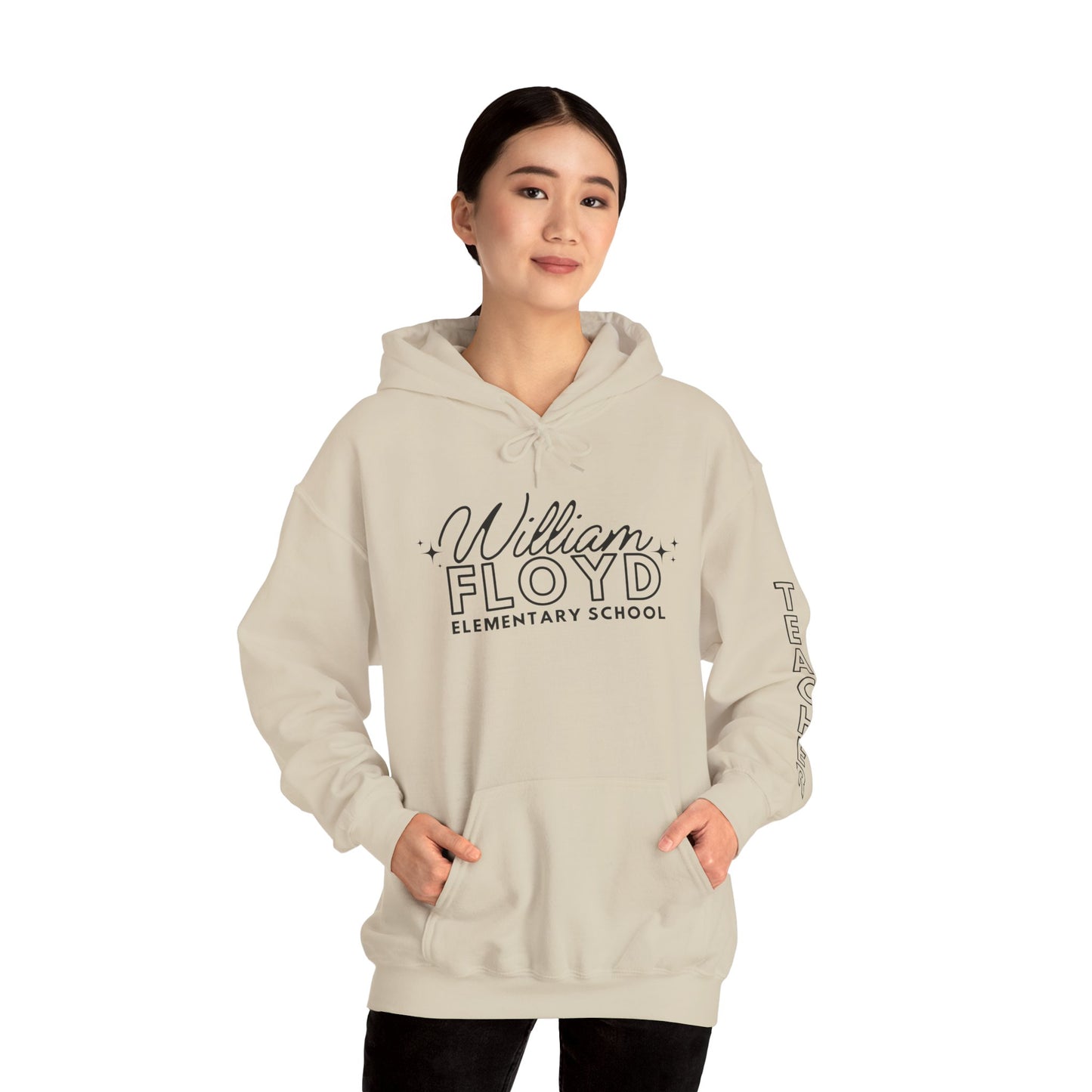 WFE Teacher Simple Design Hoodie w/ Teacher on Sleeve - Cozy Unisex Sweatshirt