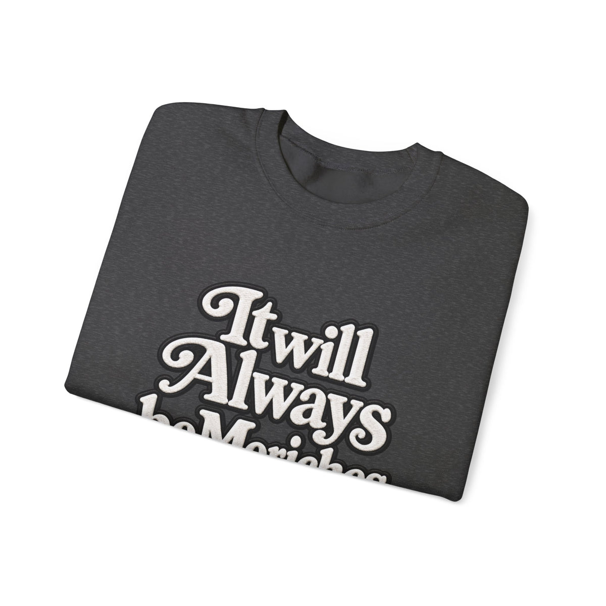 "Moriches or Nowhere" w/ apple- LARGE FRONT Crewneck Sweatshirt