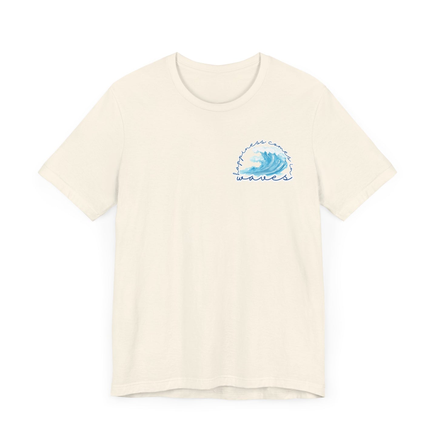 Happiness Comes in Waves -- Unisex Summer Shirt, Beachwear, Vacation Top, Summer Nights Apparel