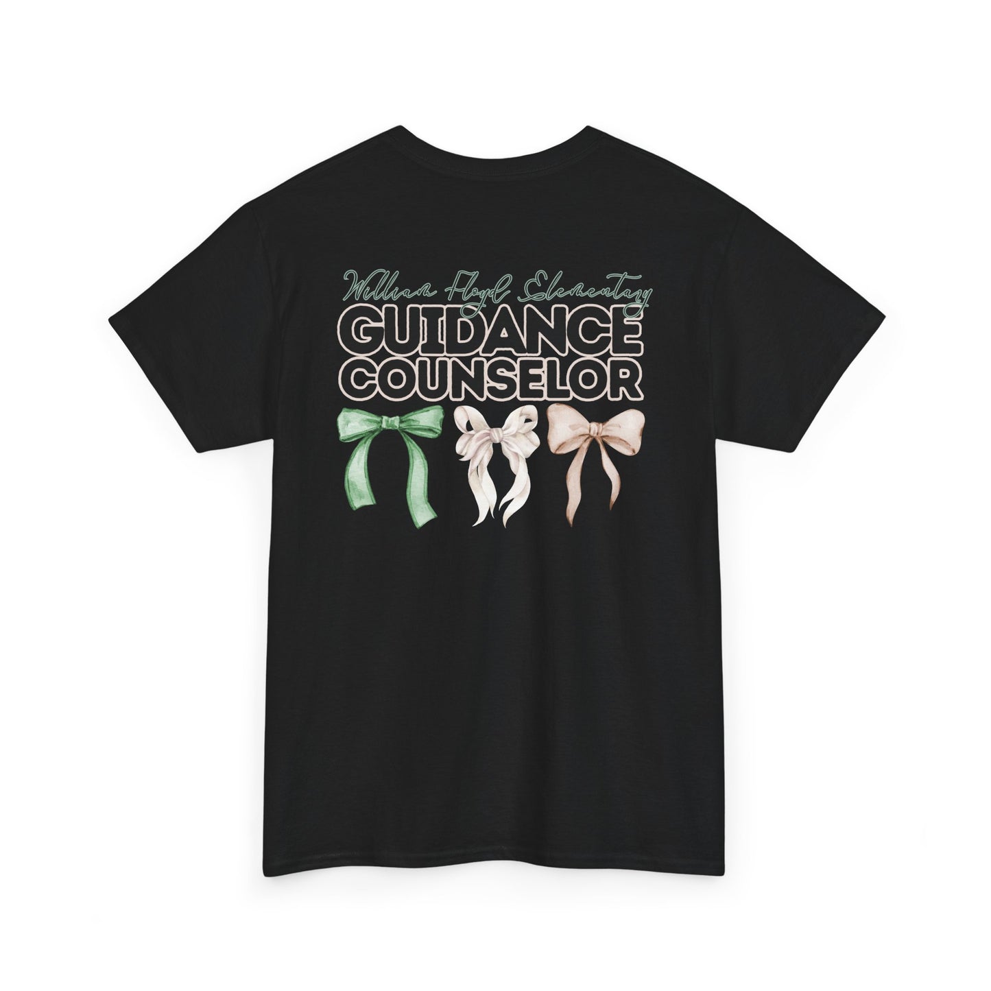 WFE Guidance Counselor and Bows- Unisex Heavy Cotton Tee with Bow Design