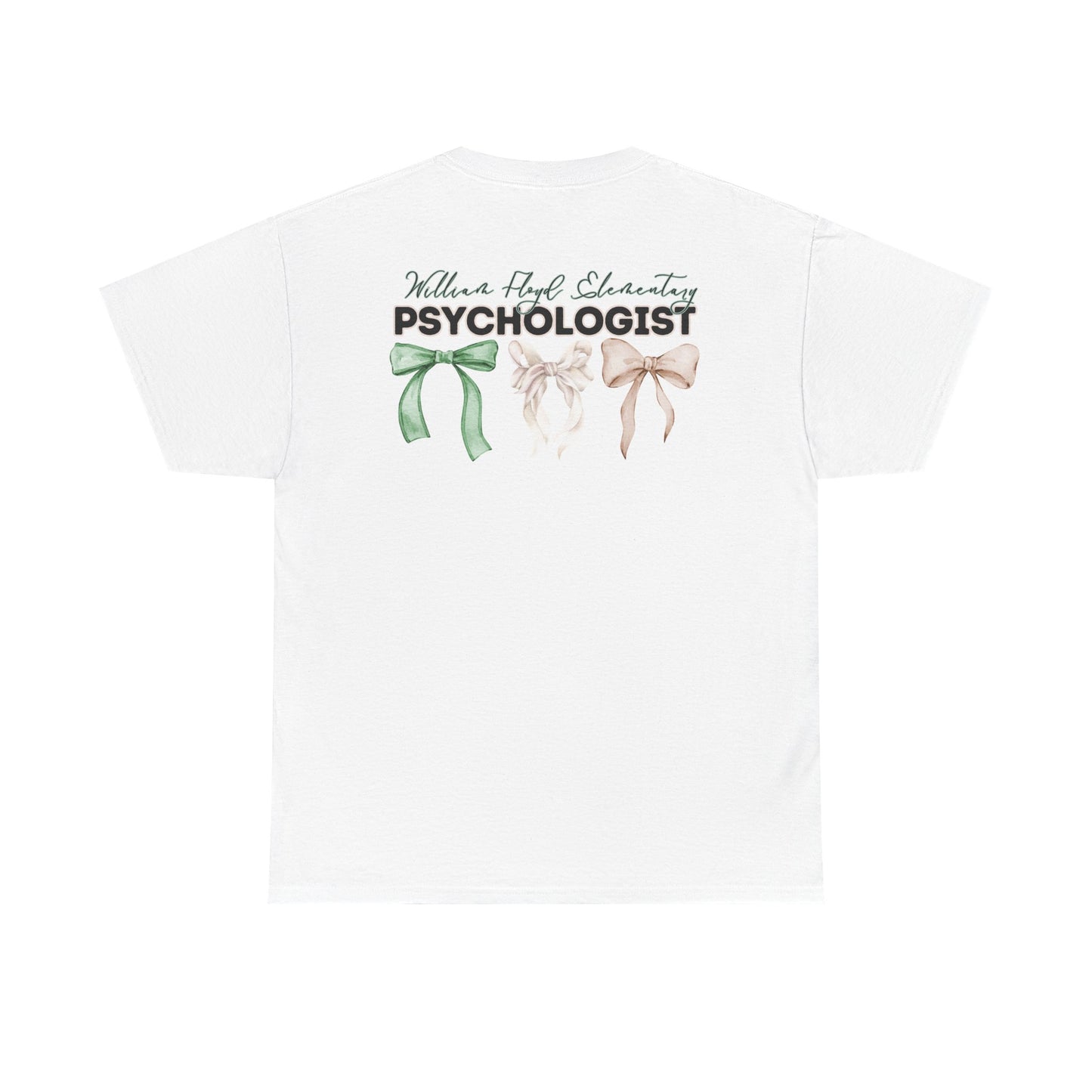 WFE Psychologist and Bows- Unisex Heavy Cotton Tee with Bow Design