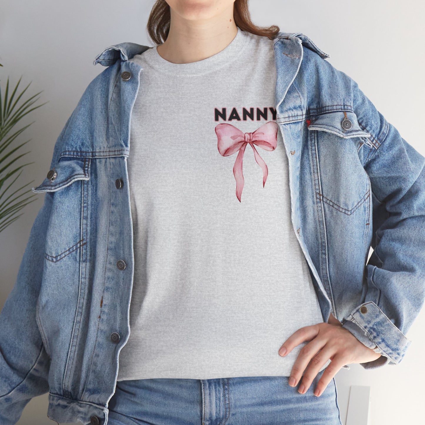 Nanny Pink Bow Unisex Heavy Cotton Tee - Simply the Best