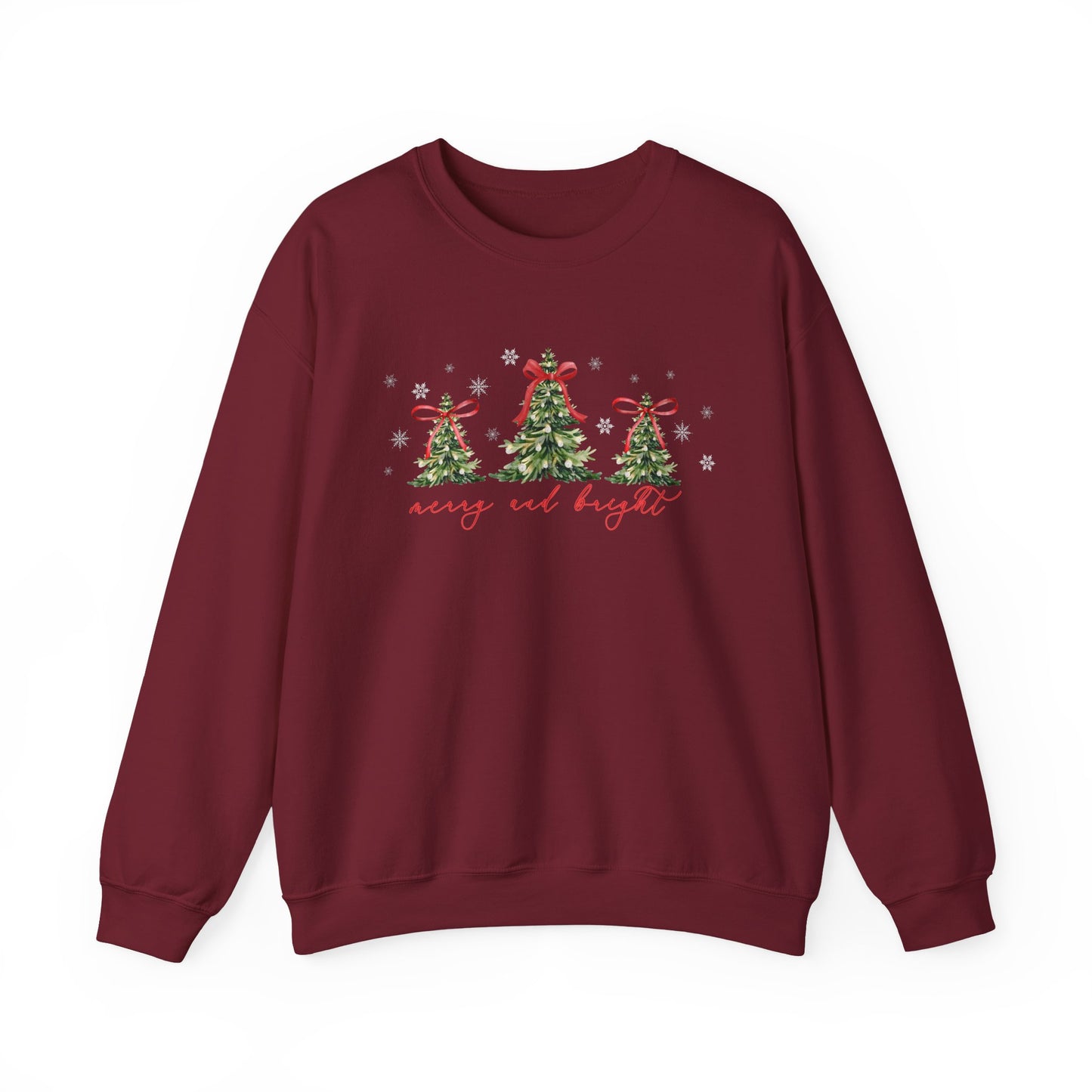 Christmas Trees "Merry and Bright" Christmas Crewneck