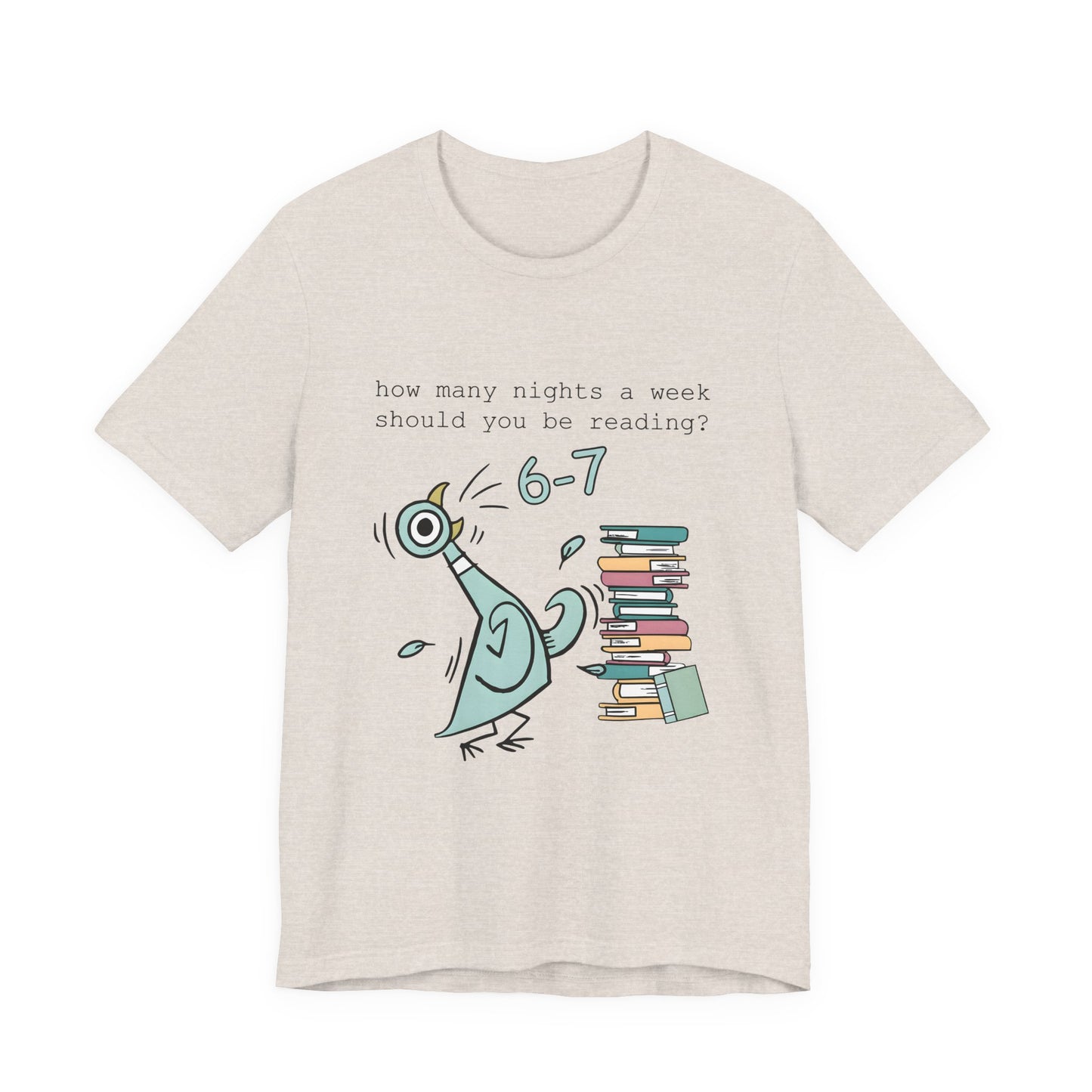 Pigeon Reading- 6 7 — Teacher Unisex T‑Shirt