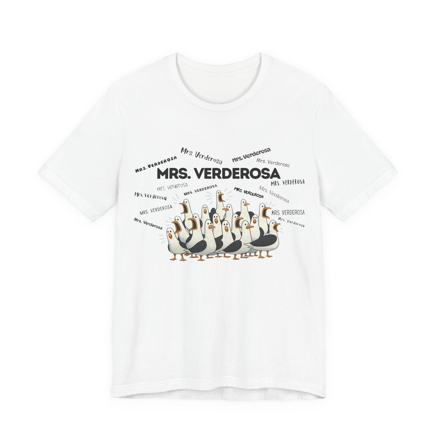 Mrs. Verderosa Penguin Choir T-Shirt — Funny Teacher Personalized Tee