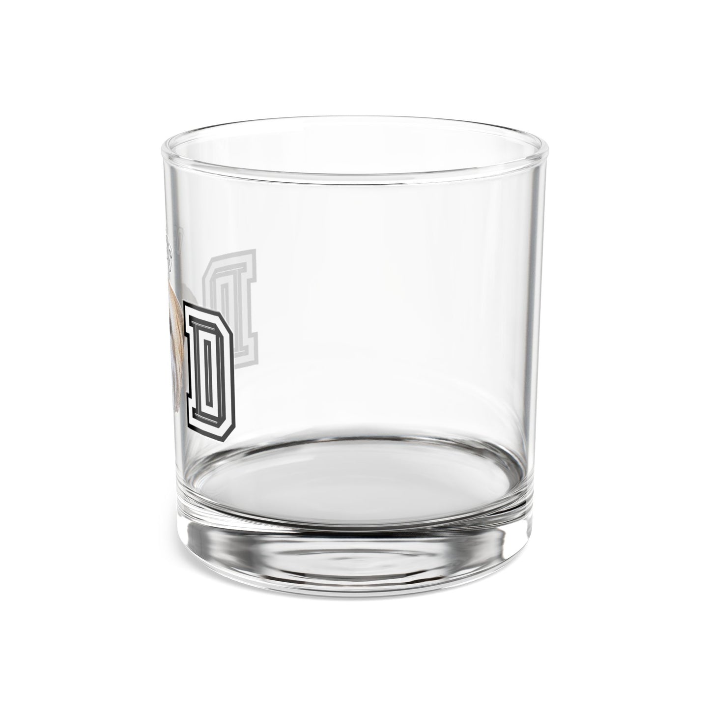 Oscar- Personalized Dog Lover's Rocks Glass, Custom Pet Illustration