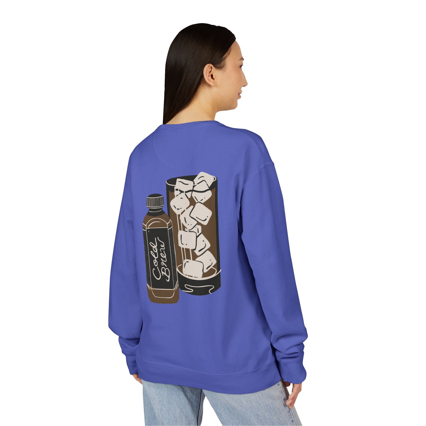 Cold Brew Crew Garment Dyed Sweatshirt, Coffee Lovers Apparel