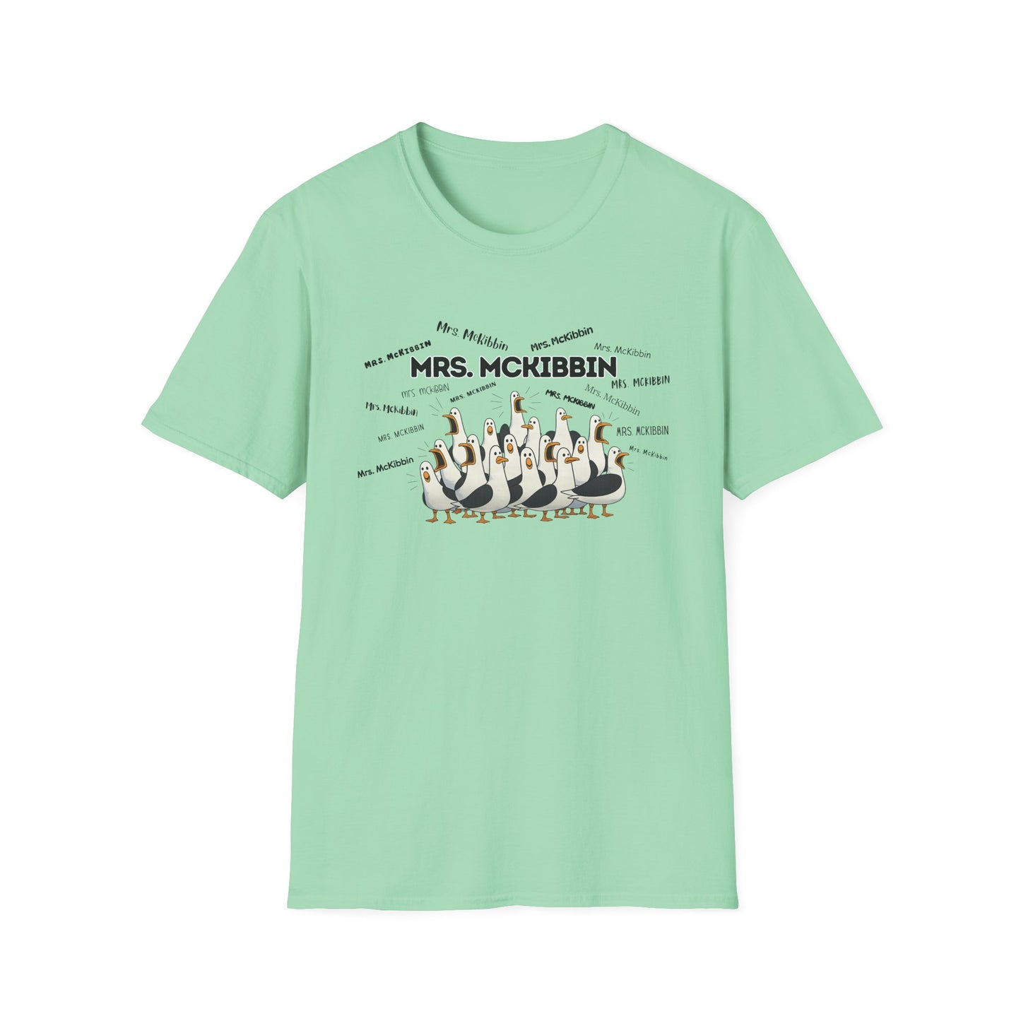 Mrs. McKibbin- Seagull Crew Graphic T-Shirt — Personalized