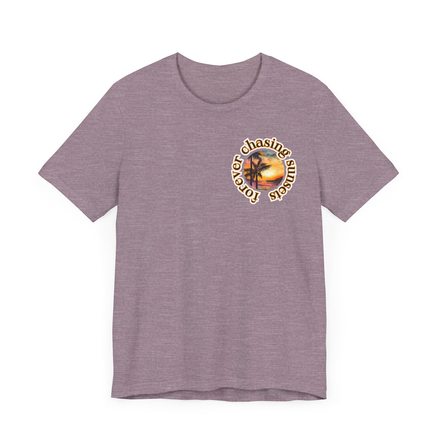 Forever Chasing Sunsets Summer Tee, Unisex T-Shirt, Vacation Apparel, Gift for Summer