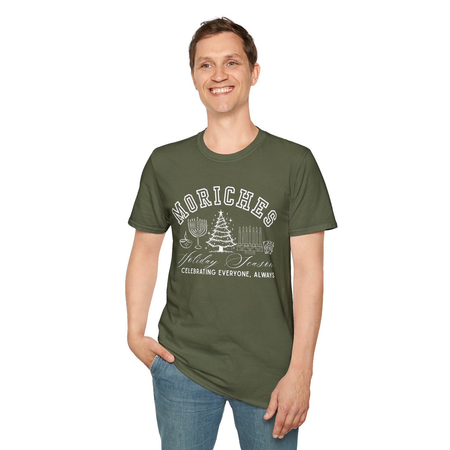 Moriches- Celebrating Everyone, Always Holiday T-Shirt (Christmas)