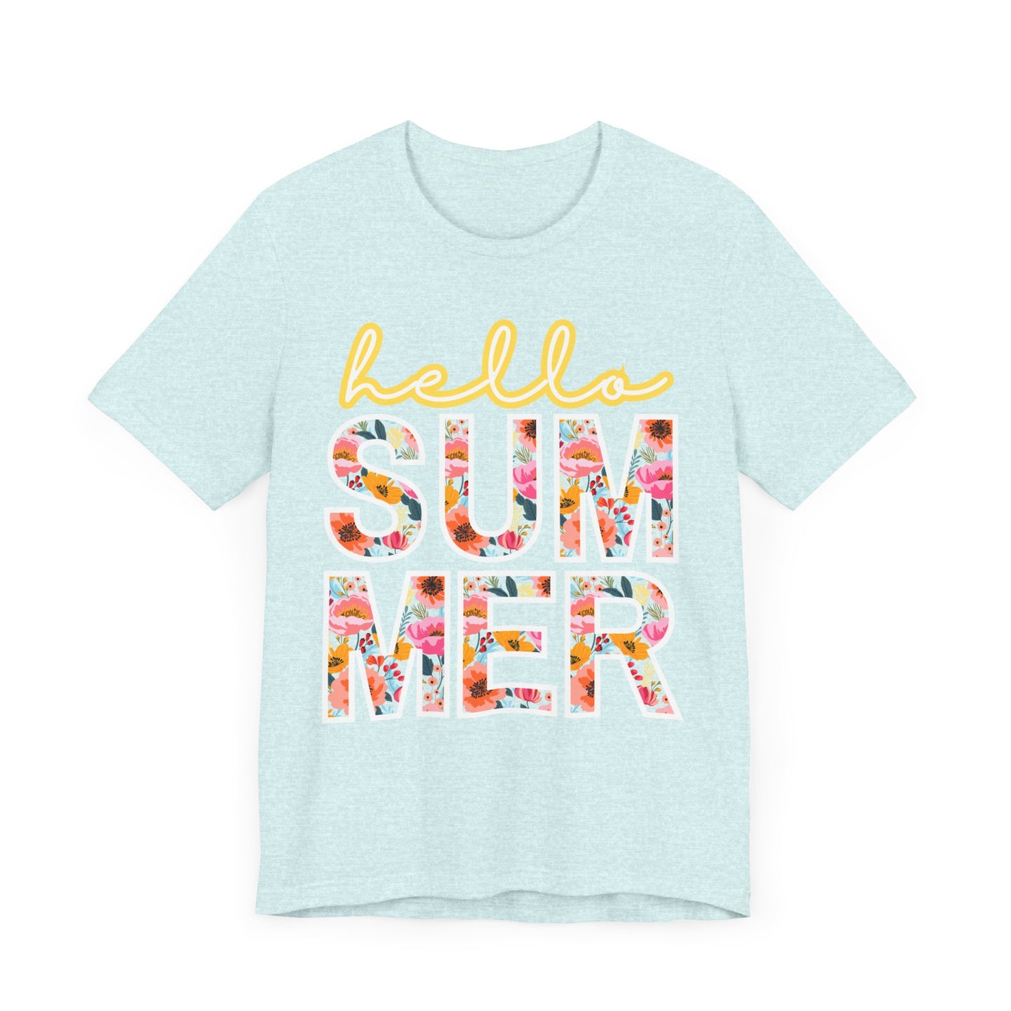 Hello Summer Tee, Summer Shirt, Unisex T-Shirt, Vacation Apparel, Gift for Beach Lovers
