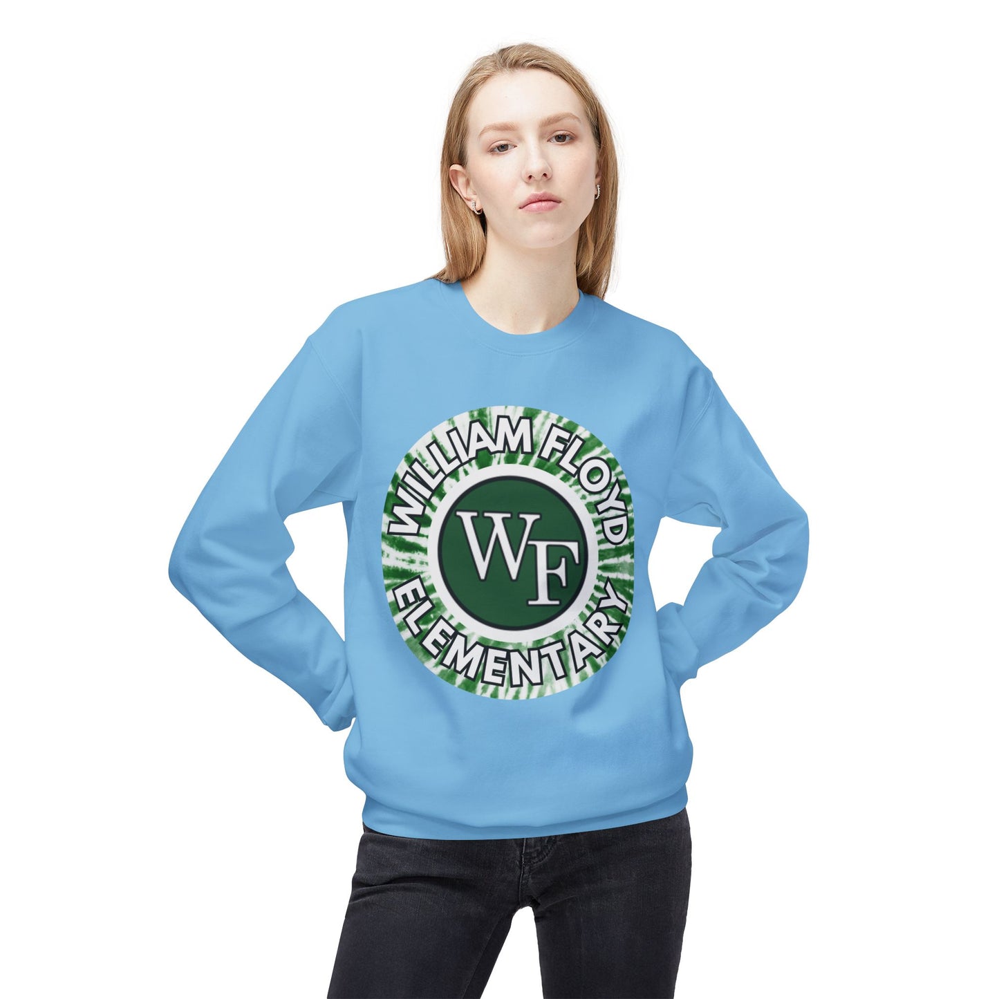 WFE Tie Dye Logo- Fleece Crewneck Sweatshirt
