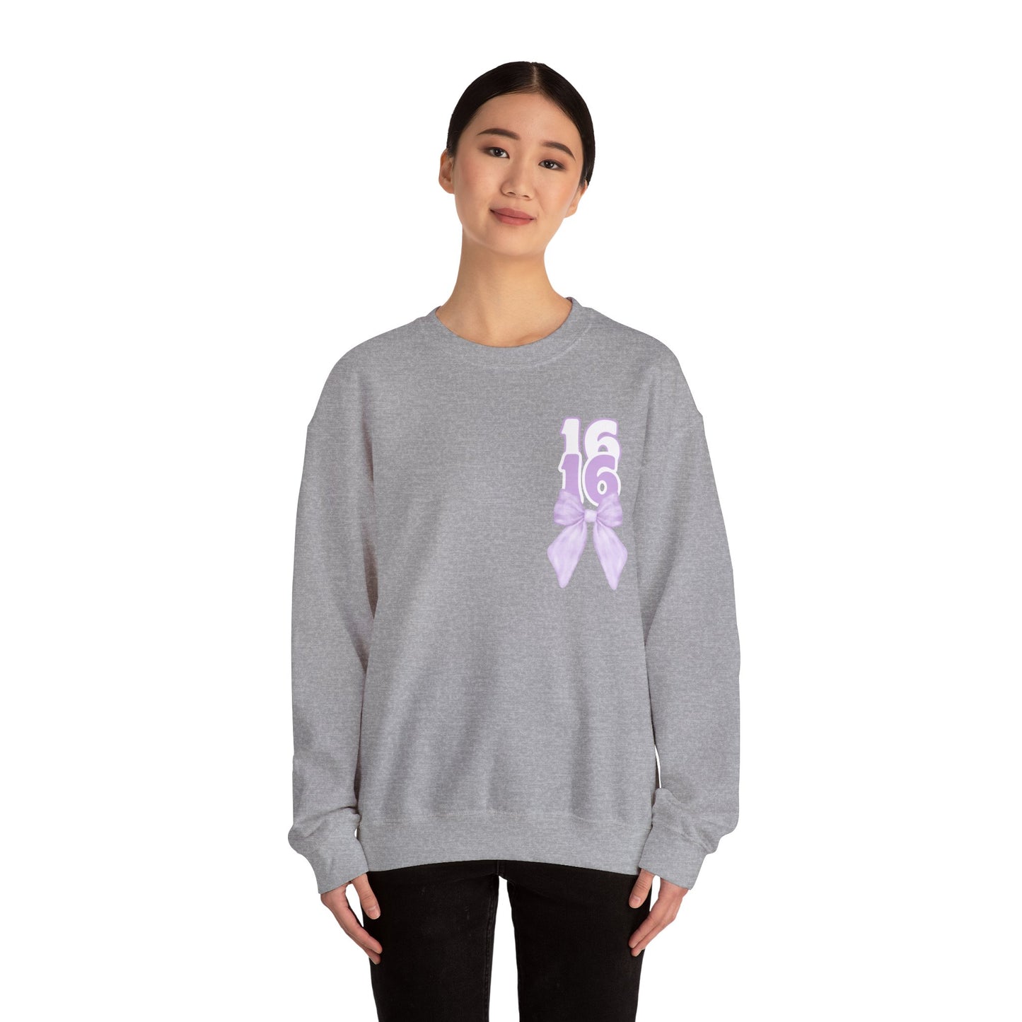 Sweet Sixteen Crewneck Sweatshirt, Birthday Gift, Unisex- Personalized