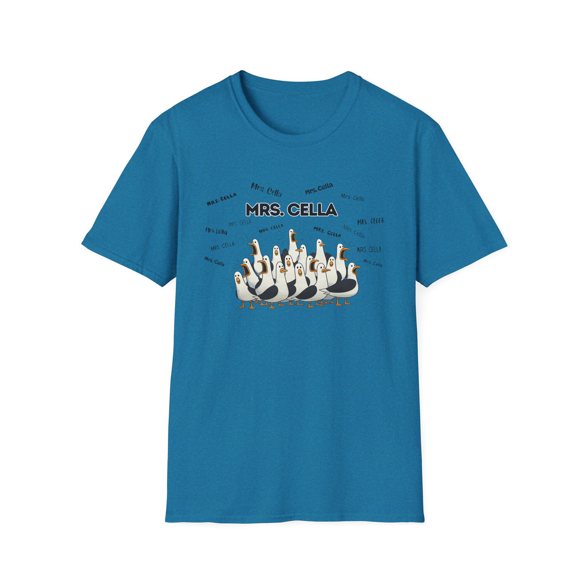 Mrs. Cella- Seagull Crew Graphic T-Shirt — Personalized