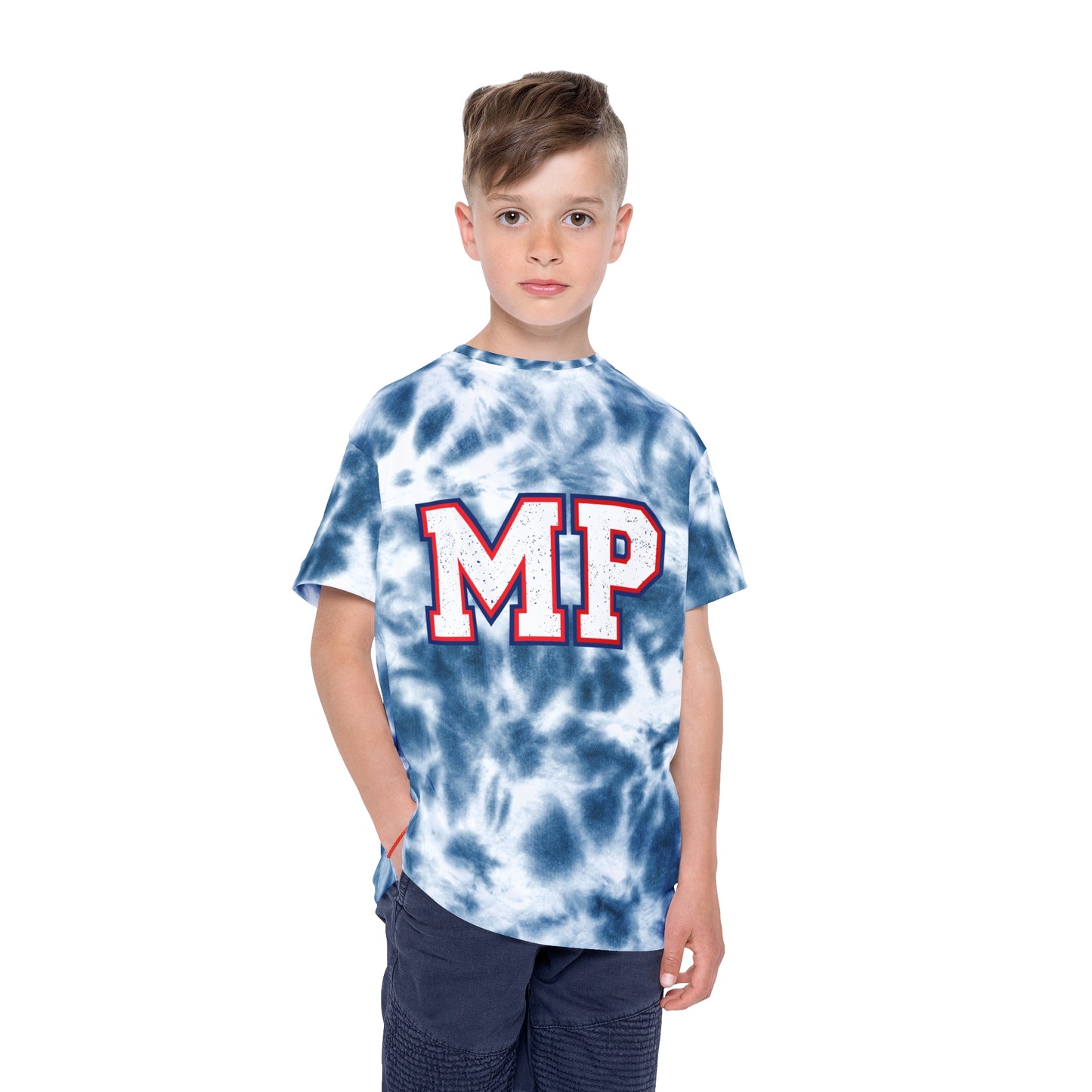 Miller Place - Kids Sports Jersey - Blue Tie-Dye