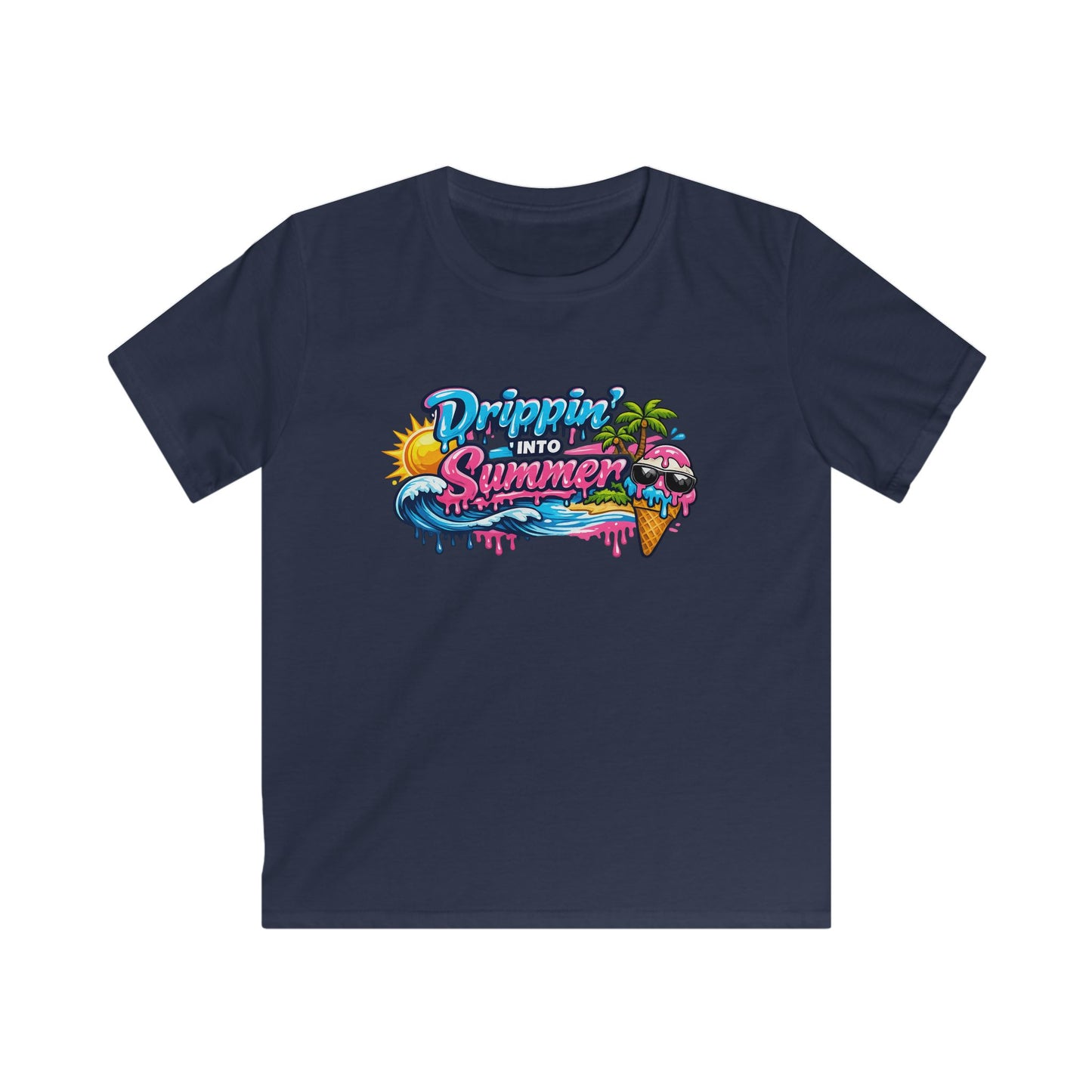 Kids Tee — "Drippin' Into Summer / First Grade Here I Come" Summer