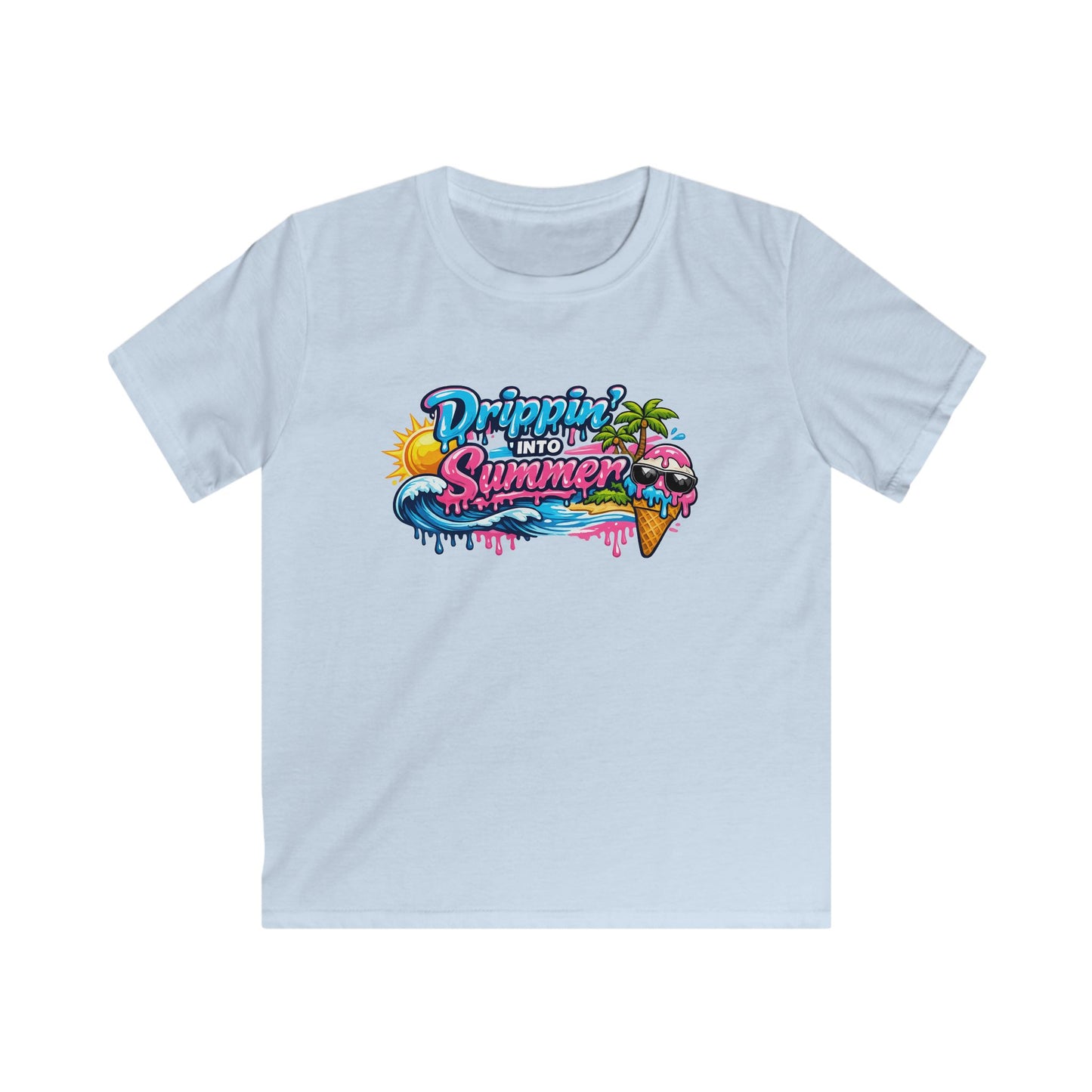 Kids Tee — "Drippin' Into Summer / First Grade Here I Come" Summer