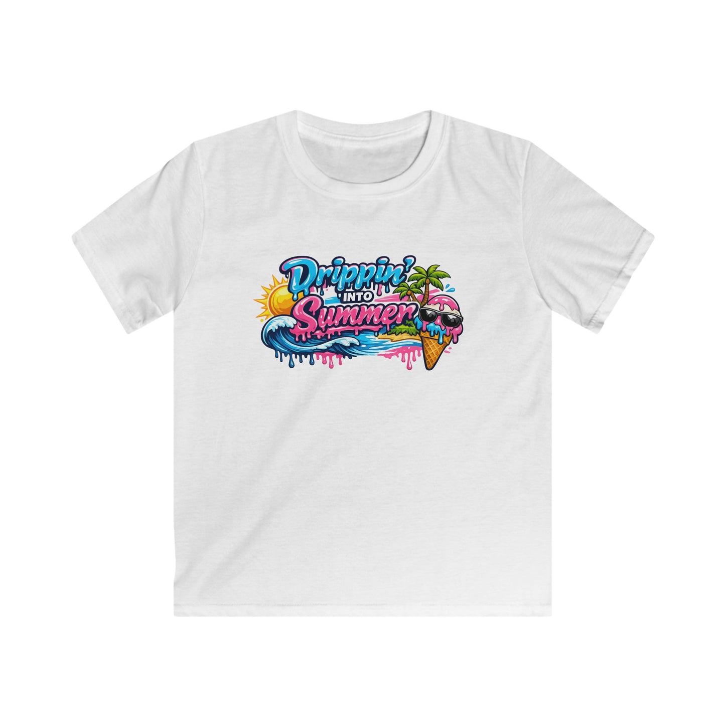 Kids Tee — "Drippin' Into Summer / First Grade Here I Come" Summer