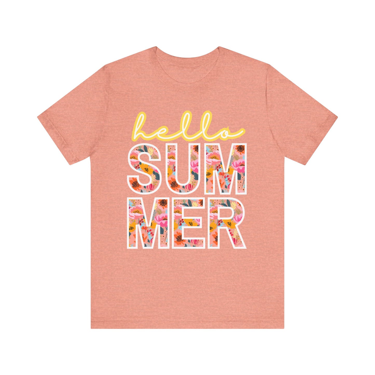 Hello Summer Tee, Summer Shirt, Unisex T-Shirt, Vacation Apparel, Gift for Beach Lovers