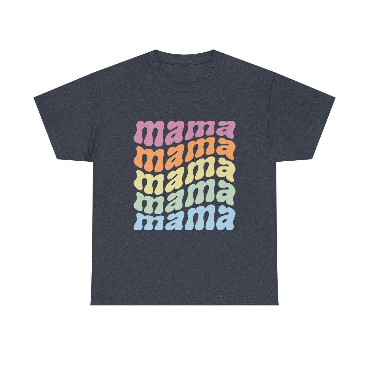 Retro Mama Unisex Heavy Cotton Tee - Colorful & Comfy