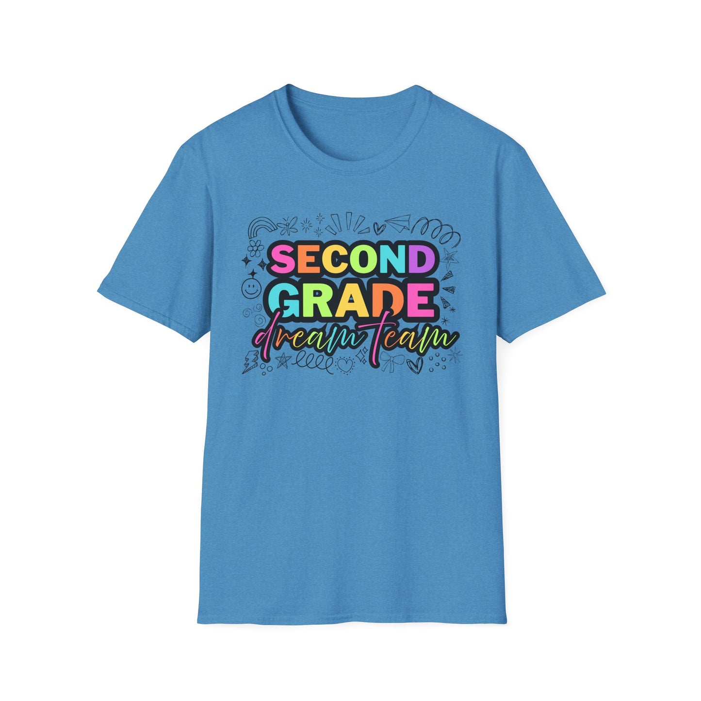 Dream Team- 2nd Grade- Unisex Softstyle T-Shirt- Teacher Life