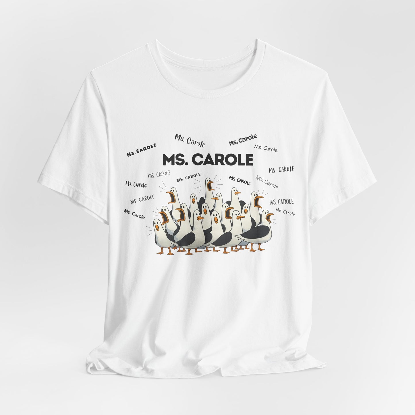 Ms. Carole Penguin Choir T-Shirt — Funny Teacher Personalized Tee