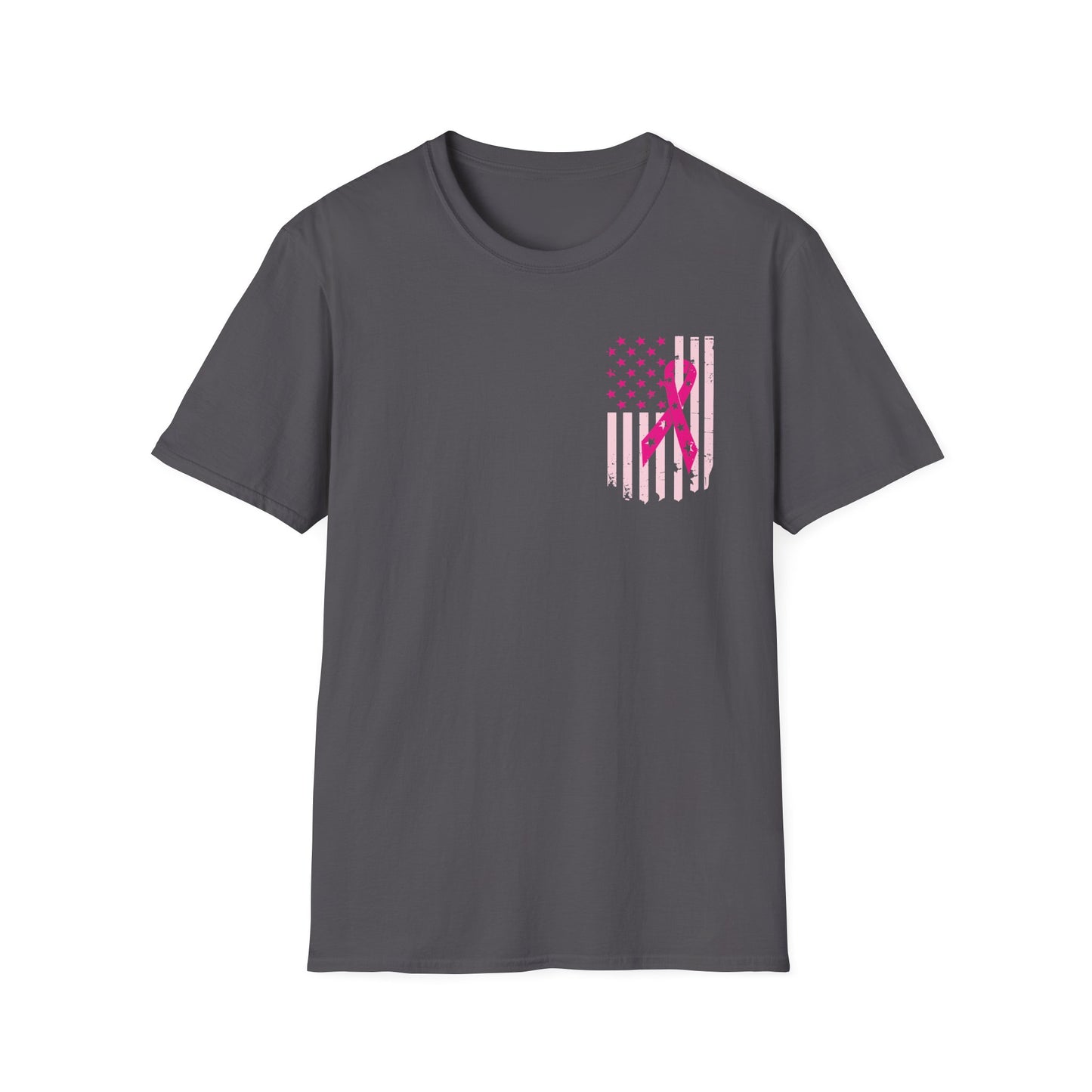 Breast Cancer Flag Awareness Tee, Unisex Softstyle T-Shirt