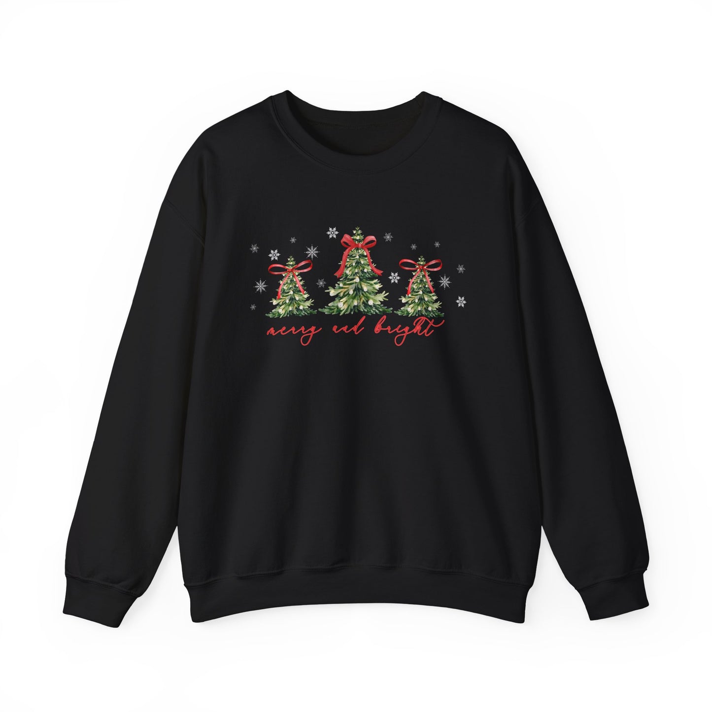 Christmas Trees "Merry and Bright" Christmas Crewneck