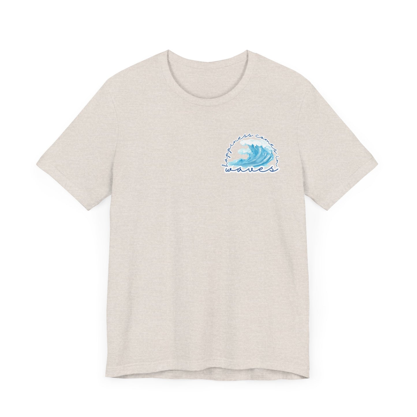 Happiness Comes in Waves -- Unisex Summer Shirt, Beachwear, Vacation Top, Summer Nights Apparel