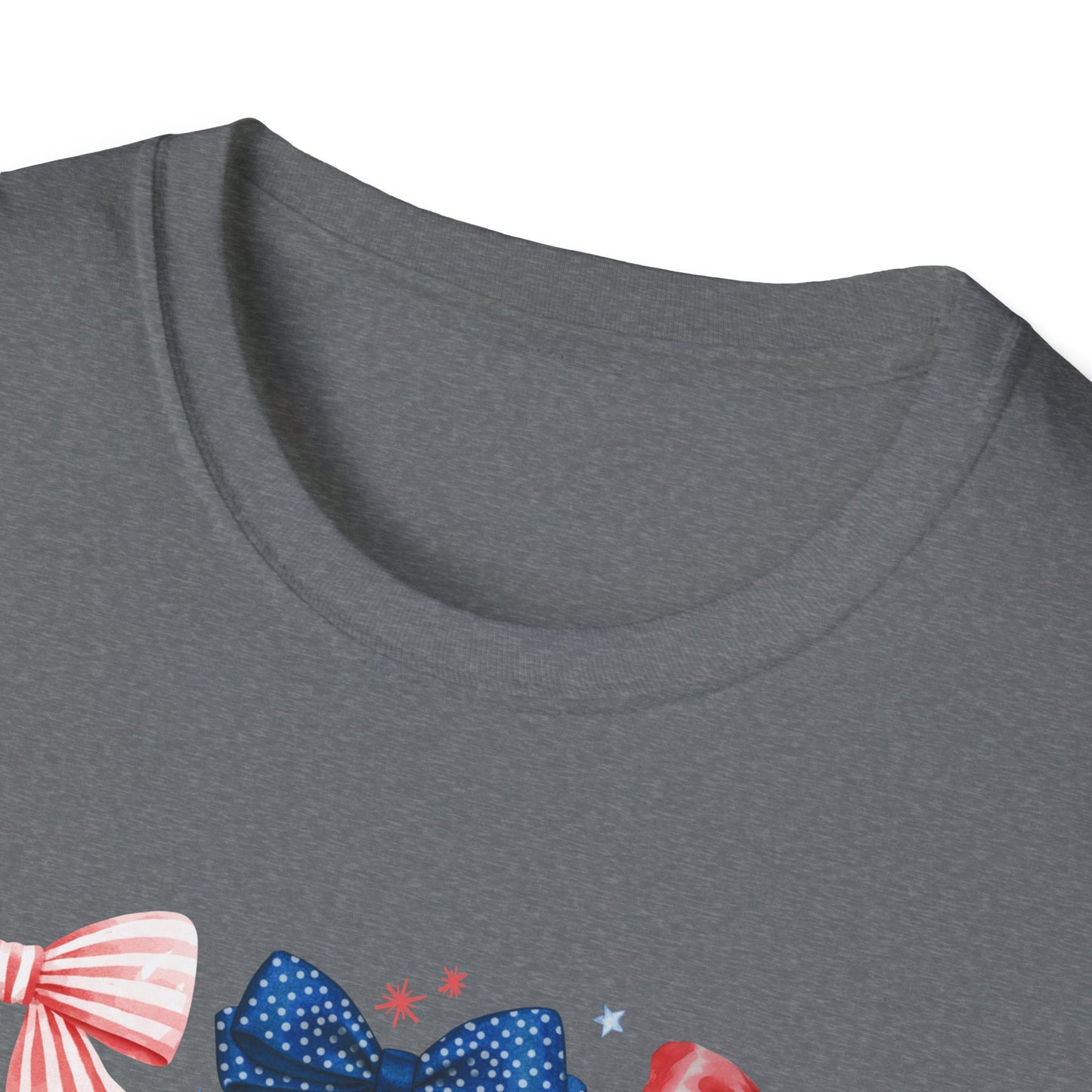Patriotic Bow Graphic Tee for Celebrations- Holiday