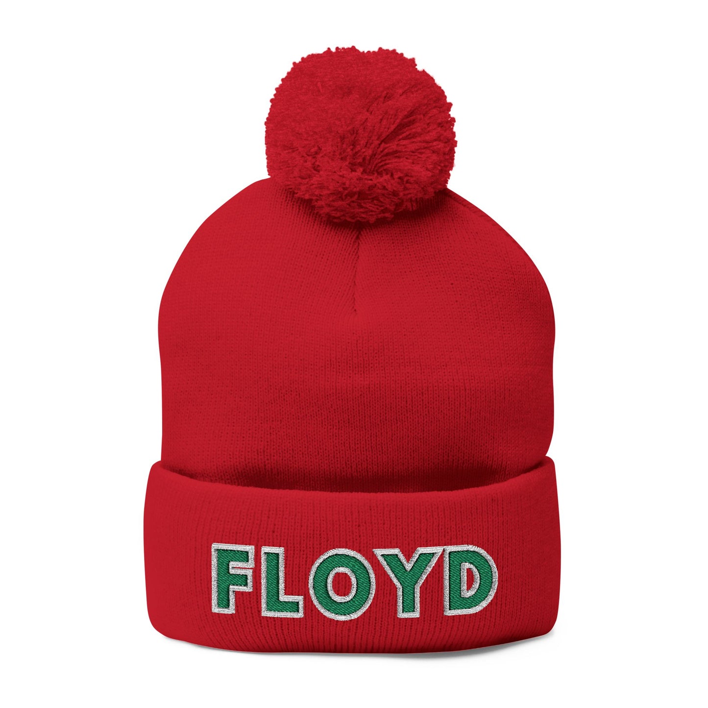 FLOYD Embroidered Pom-Pom Beanie