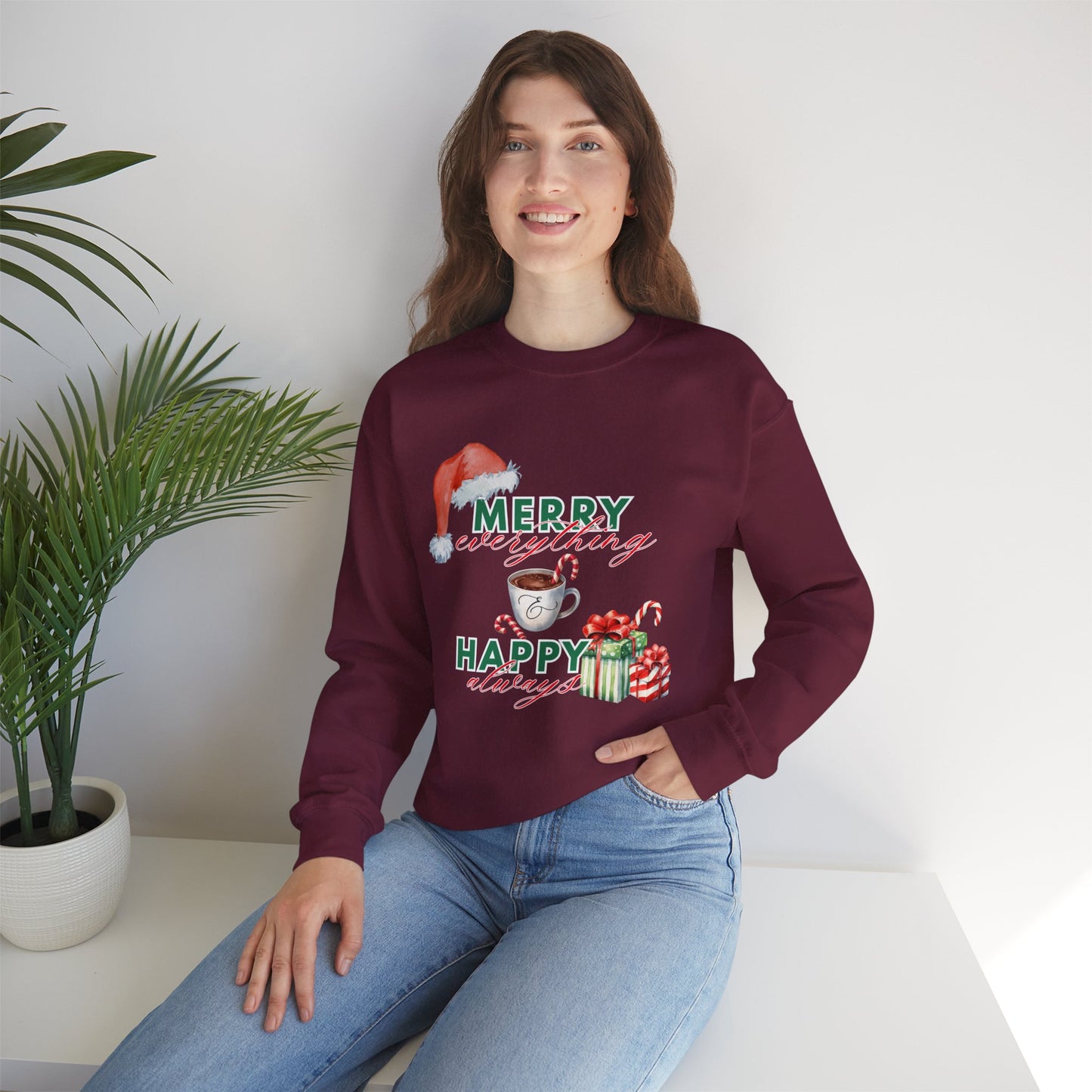 “Merry Everything, Happy Always” Christmas Crewneck