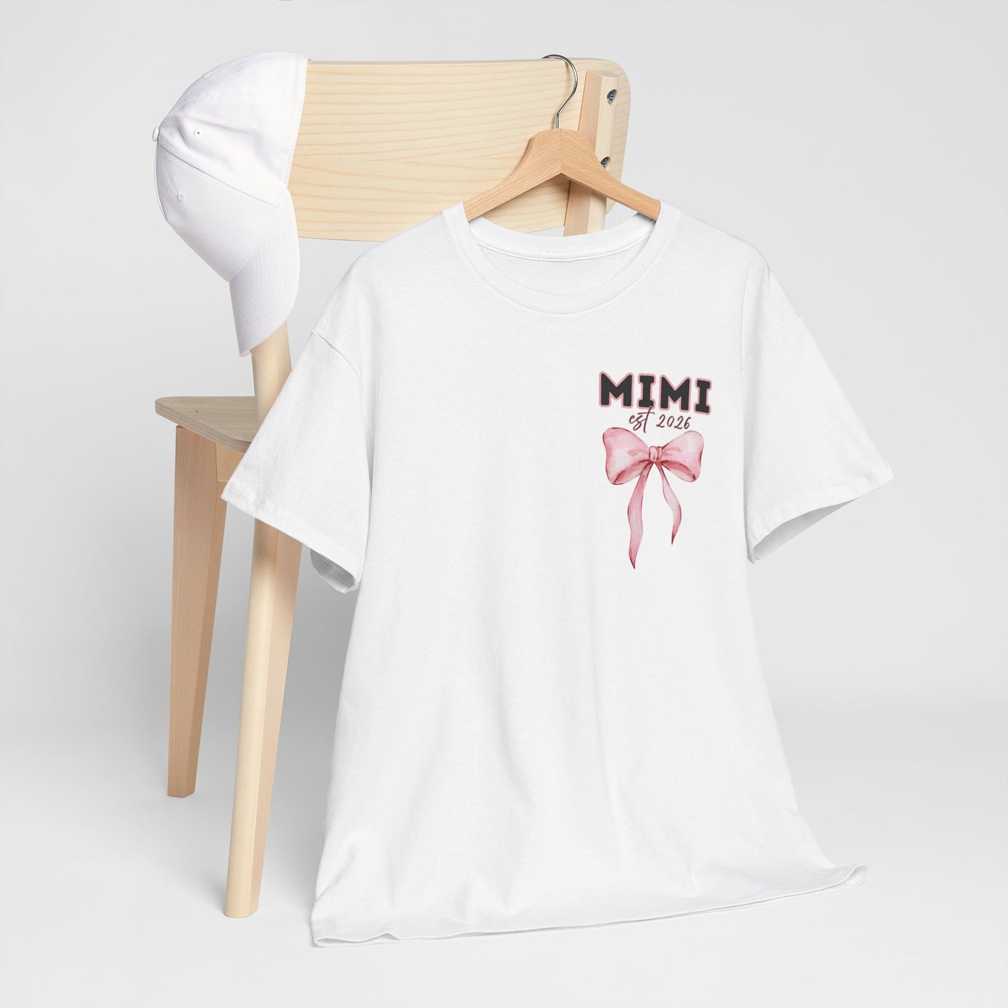 Mimi est 2026 Pink Bow Unisex Heavy Cotton Tee - Mother's Day