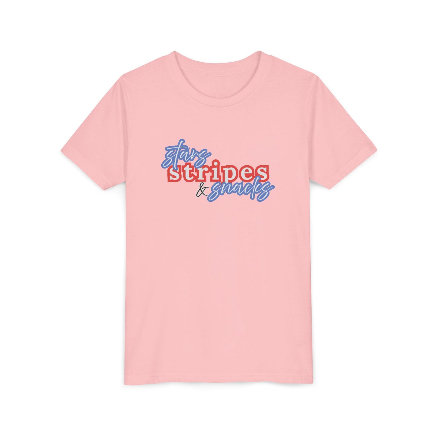 Stars, Stripes & Snacks Youth Tee for Kids, USA - Kids Short Sleeve Shirt, Holiday Mini