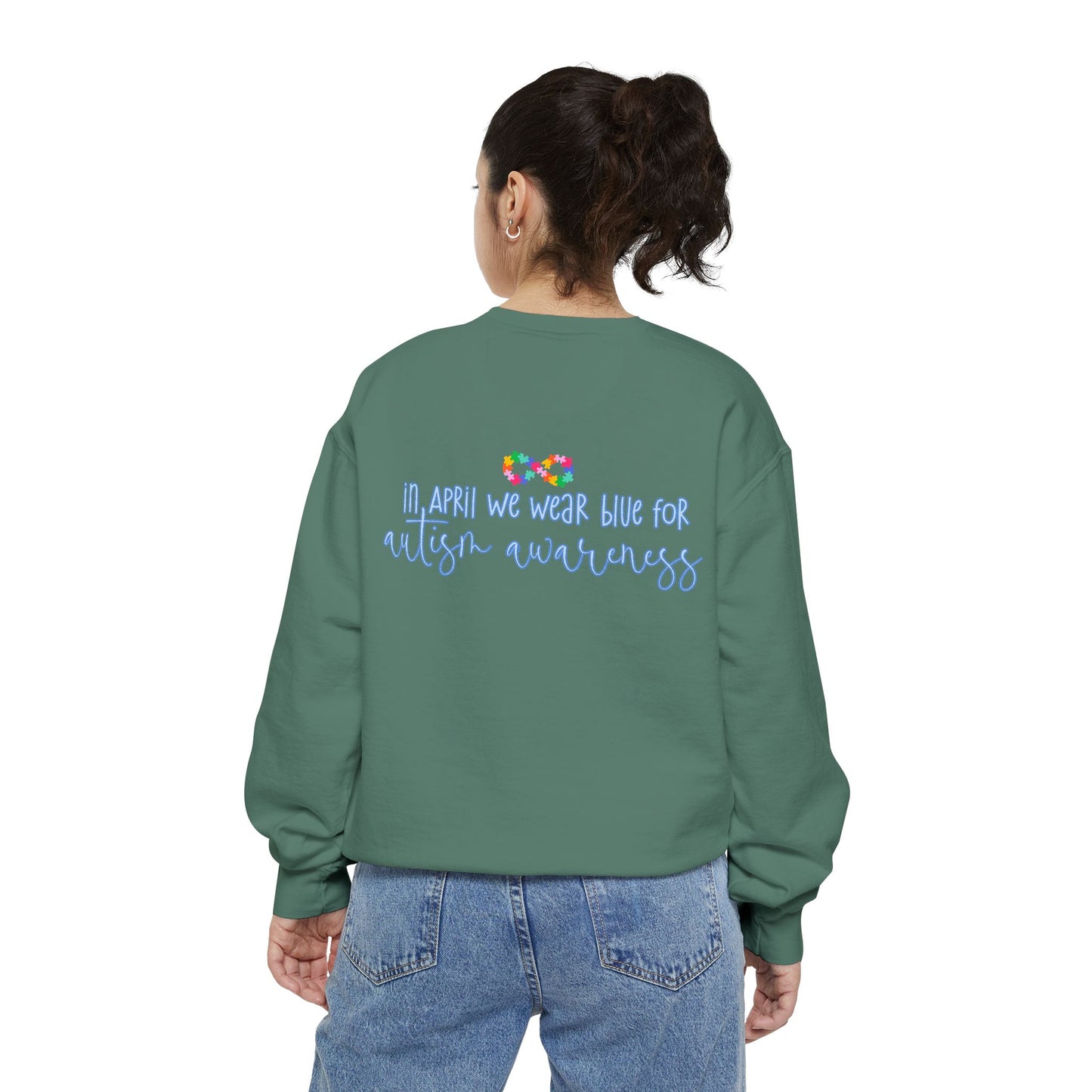Autism Awareness Puzzle Piece & Ribbon Sweatshirt — Awareness Collection